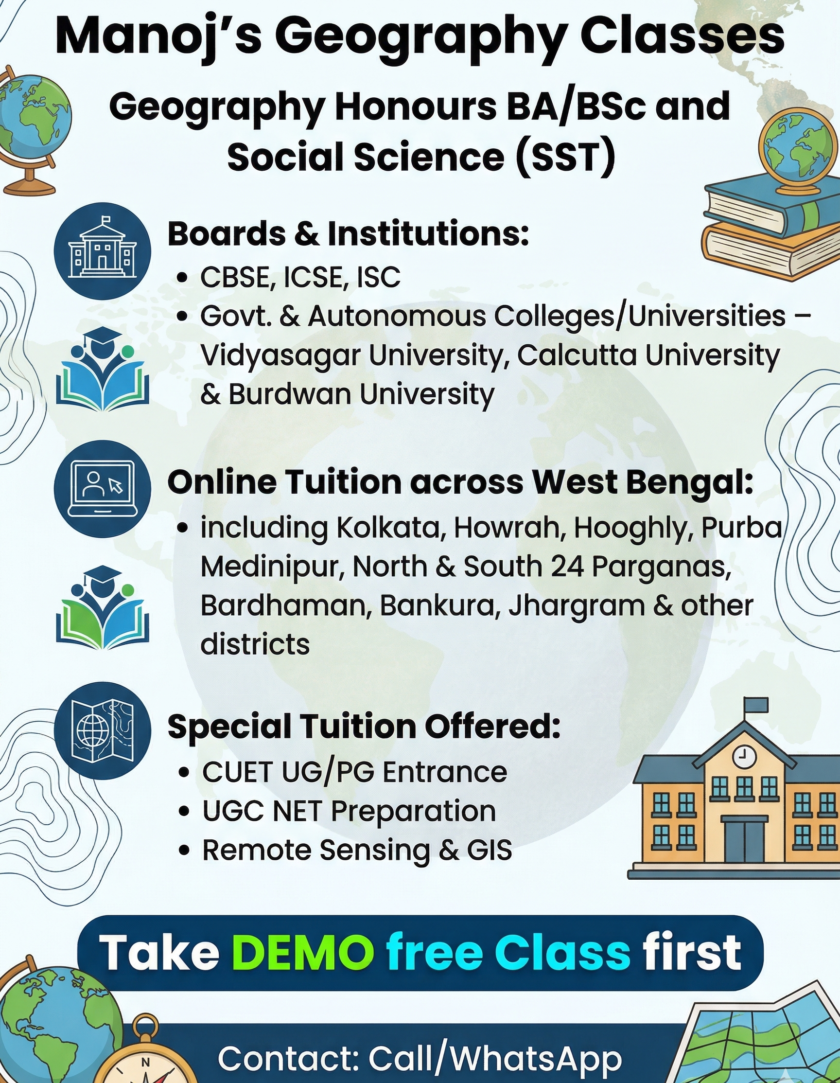Geography Honours Tuition Module for Kolkata University