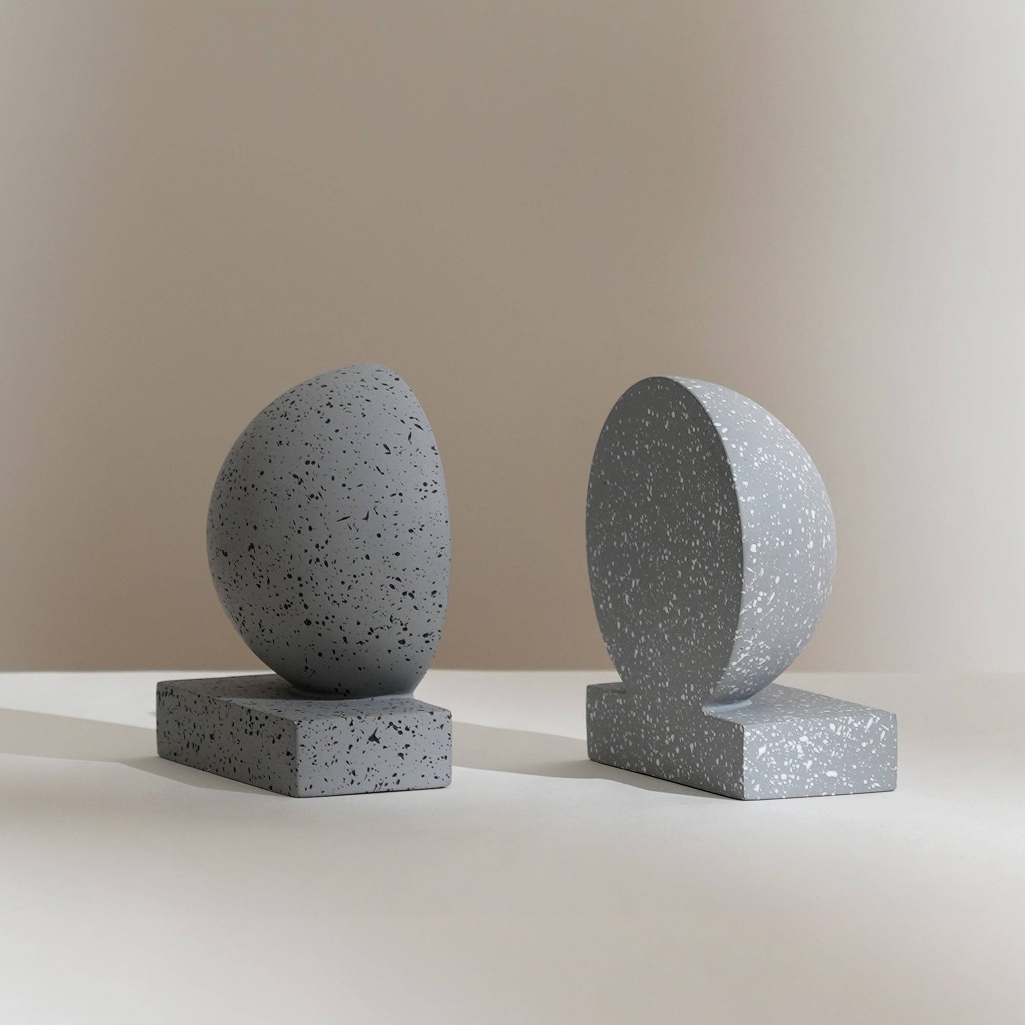 Monolith Bookends - Grey