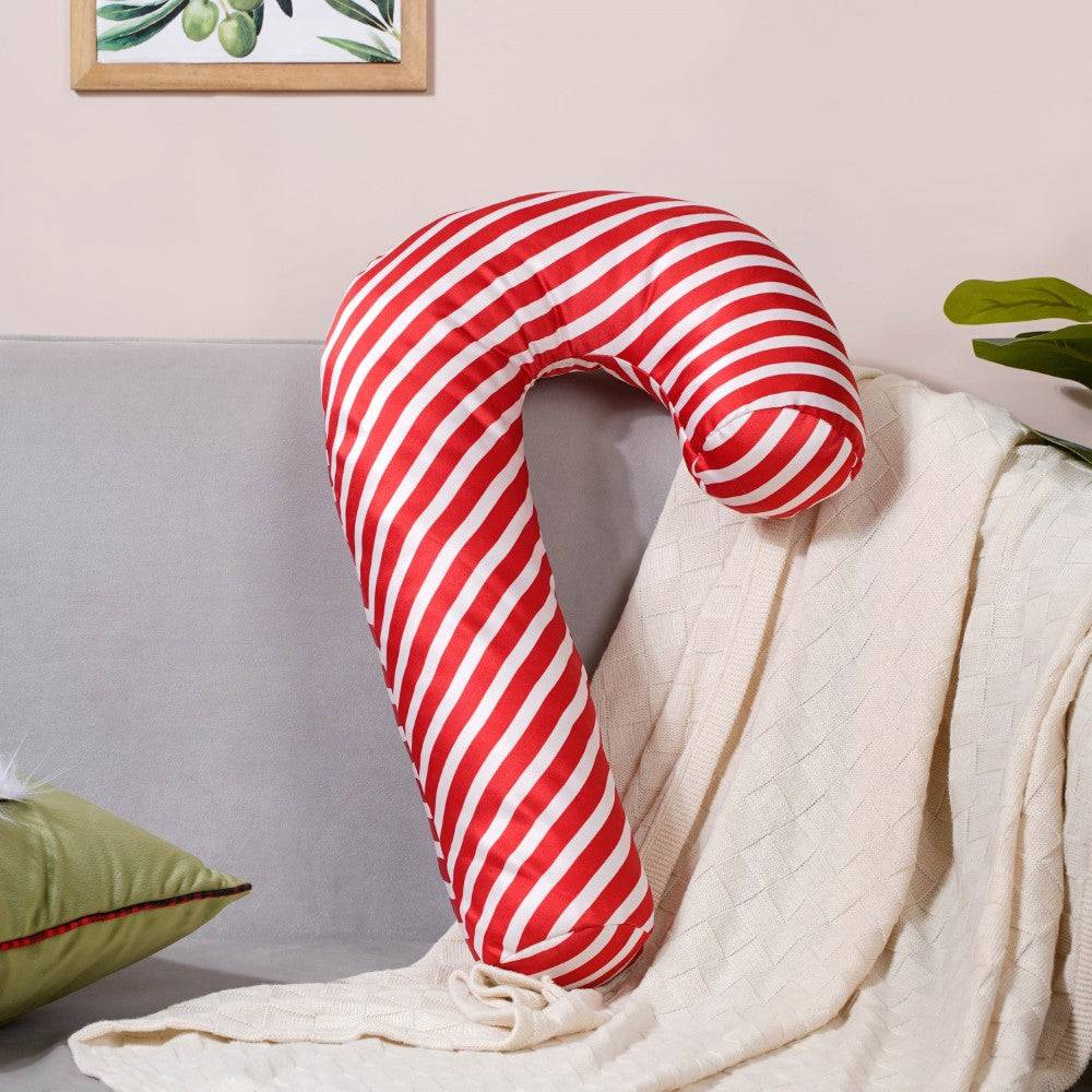 Candy Cane Stuffed Cushion 21 X 13 Inch