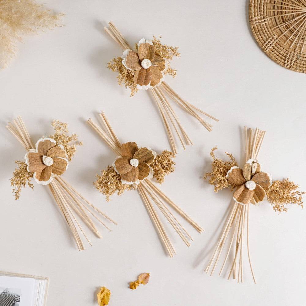 Shola Blossom Reed Mini Bouquet Set Of 4