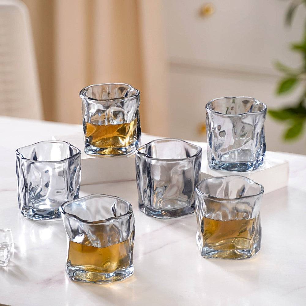 Crystal Water Glass Grey Set of 6 buy only at ₹1185