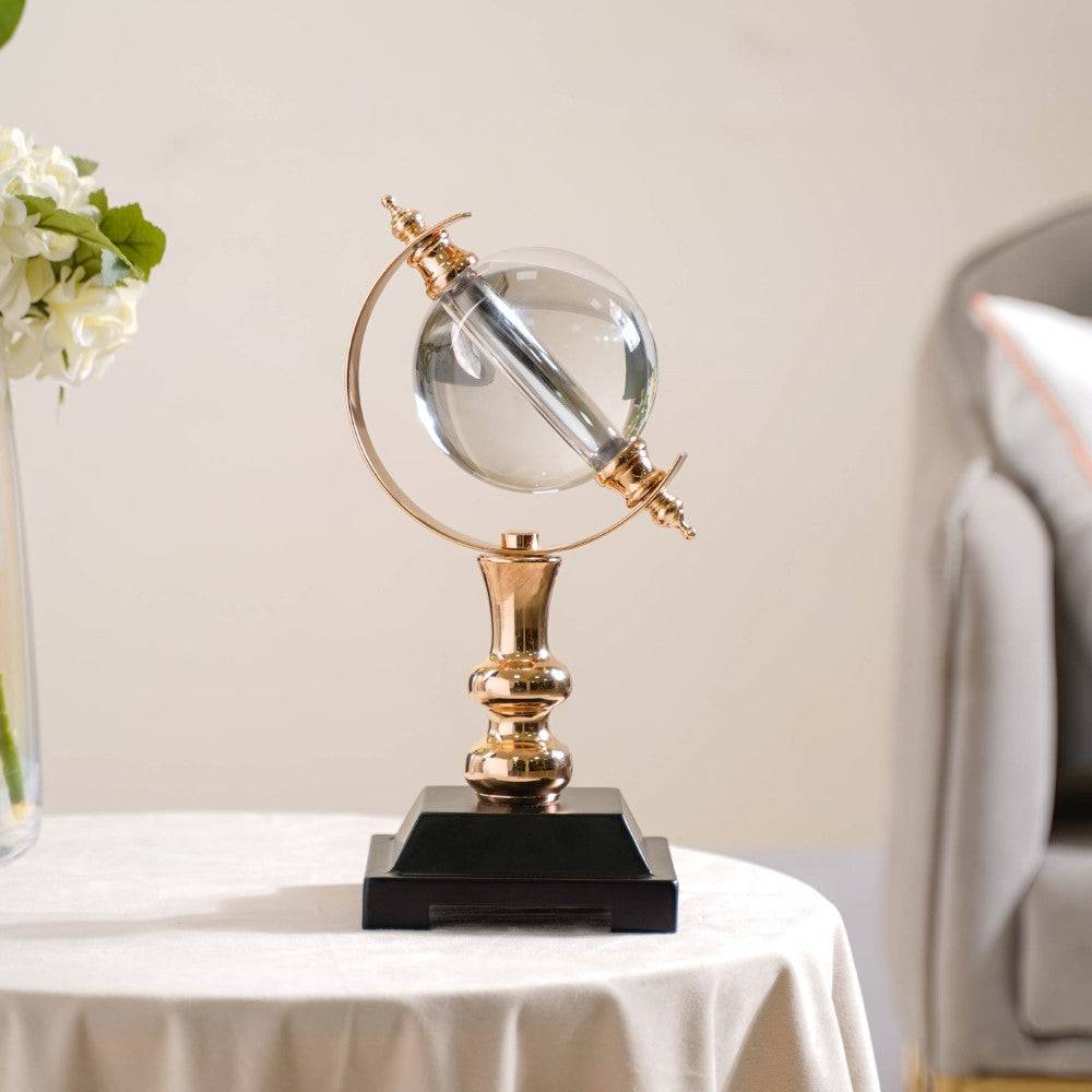 Luminous Crystal Ball Showpiece With Stand