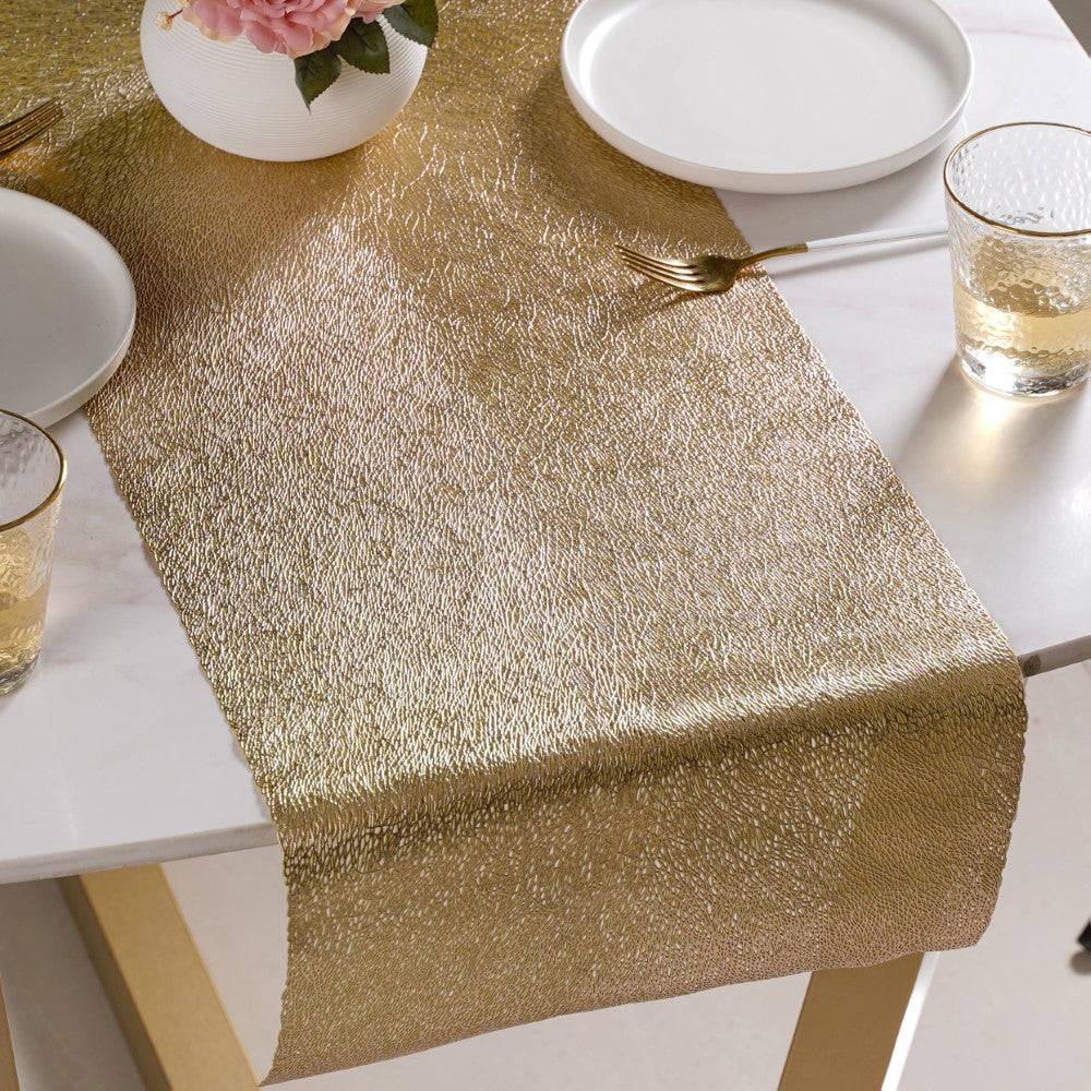 Mesh Table Runner Gold 58 x13 Inch