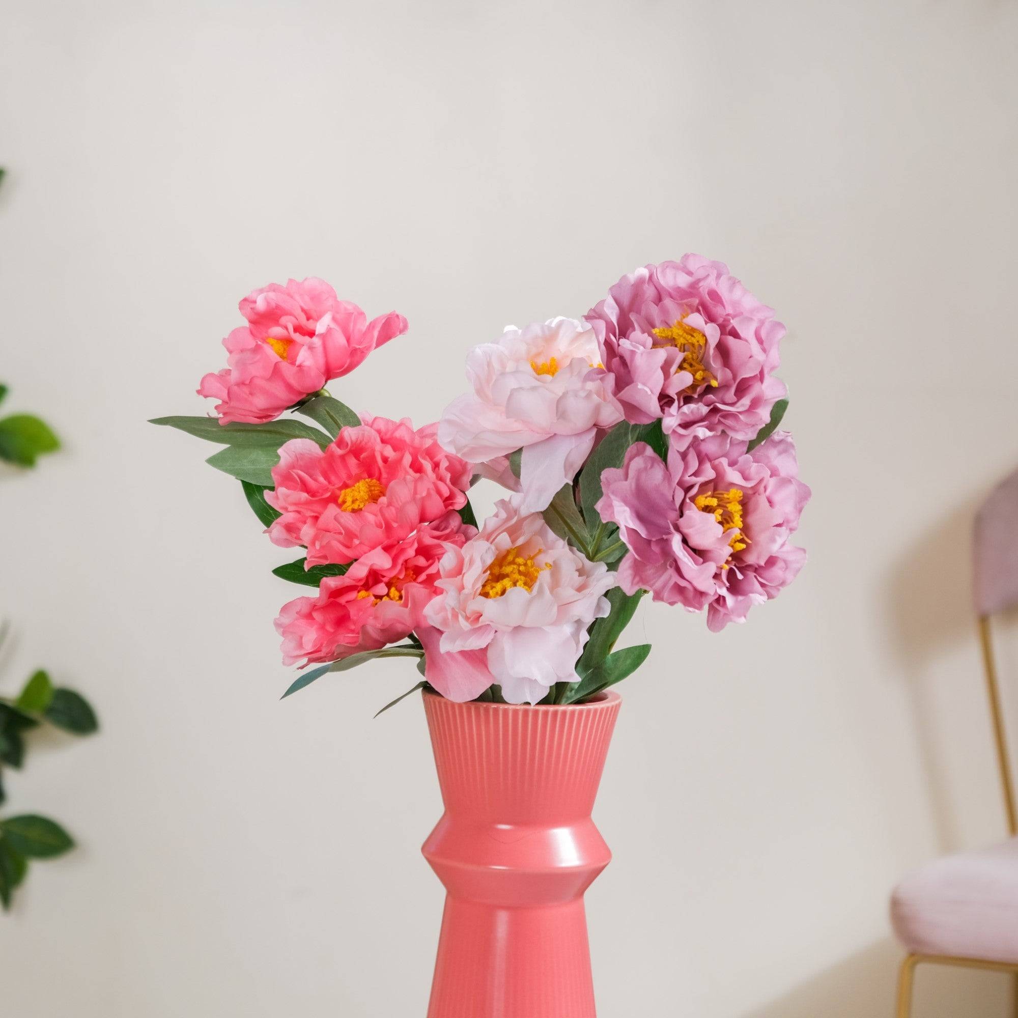 Colorful Peony Stems