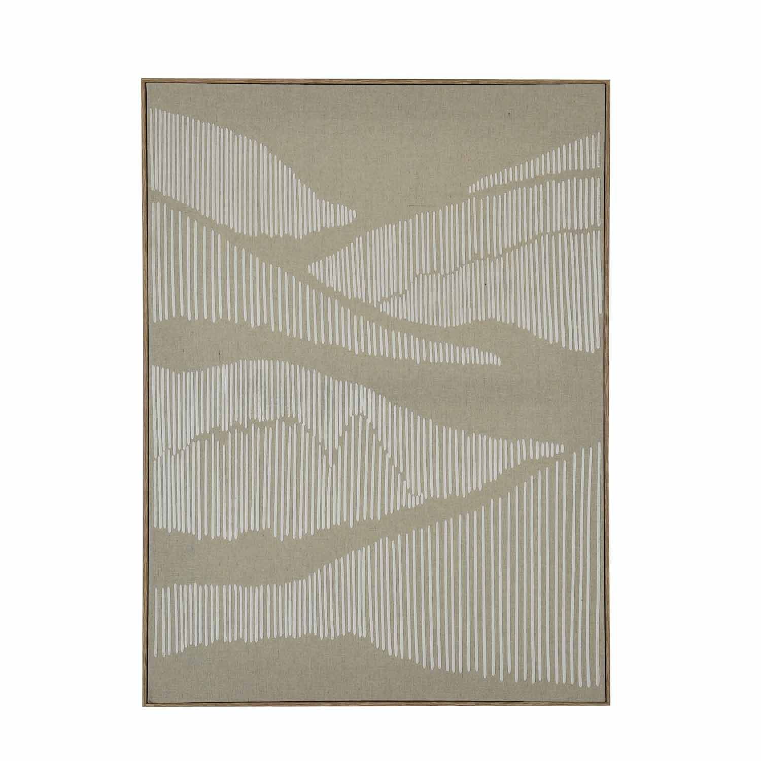 Abstract Waves Canvas Wall Painting- White