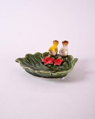 Birdsong Leaf Ceramic Mini Platter