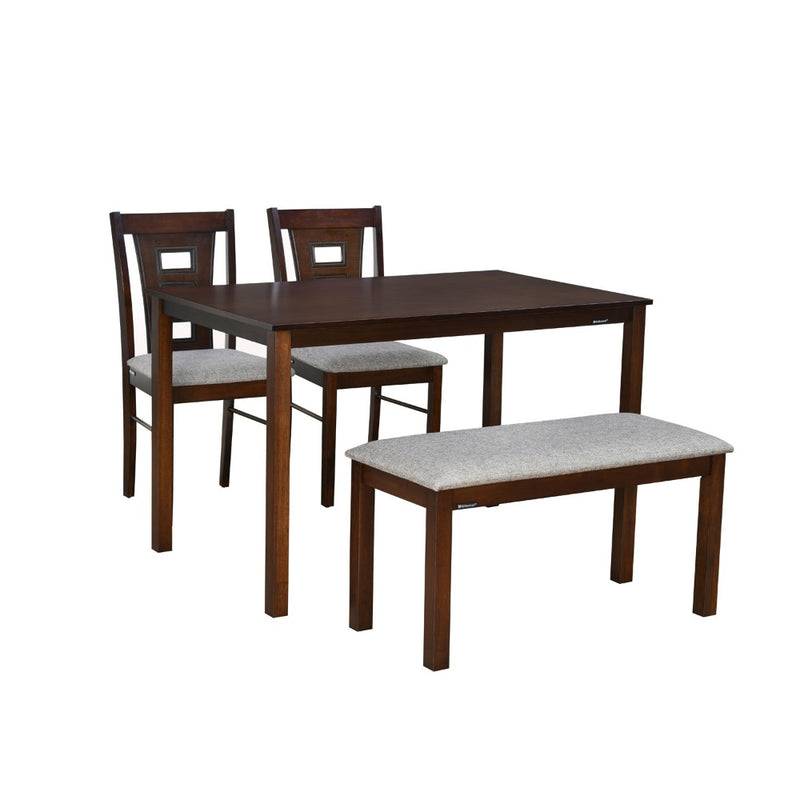 Bella 4 Seater Dining Set with Bench (Antique Cherry)