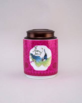 Canton Porcelain Storage Jar - Pink