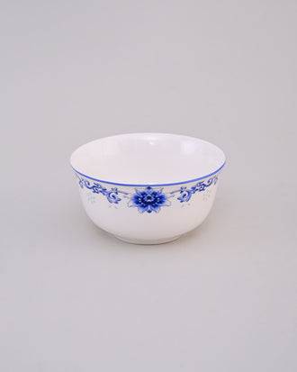 Blue Floral Motif Hand Painted Katori