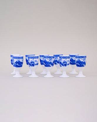 Chinoiserie Mini Sake Shot Glasses - Set of 10