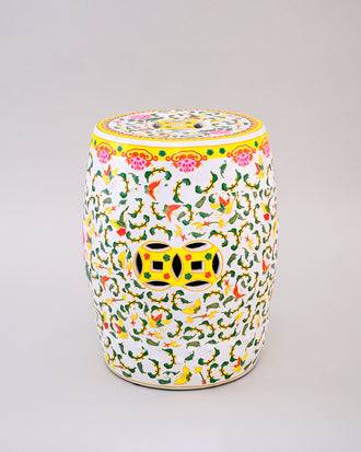 Floral Harmony Garden Stool