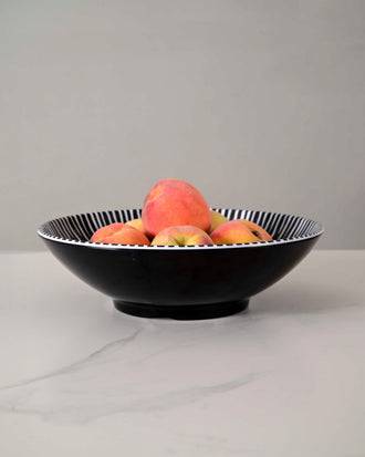 Monique Melamine Serving Bowl - Black