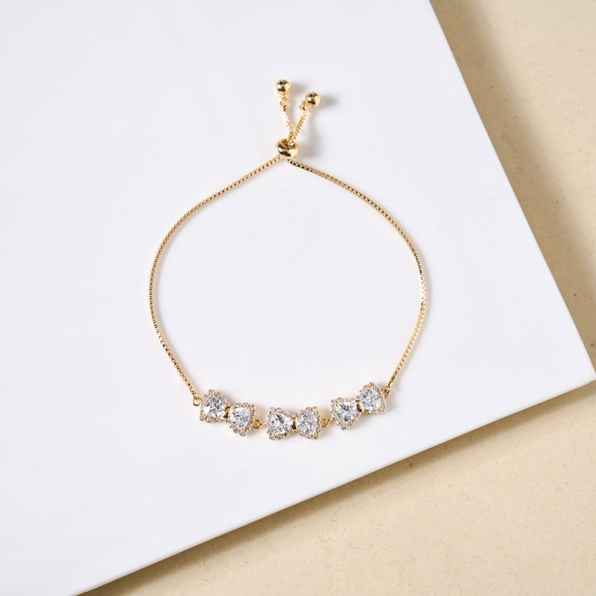 Dainty Bows Gold Chain Bracelet