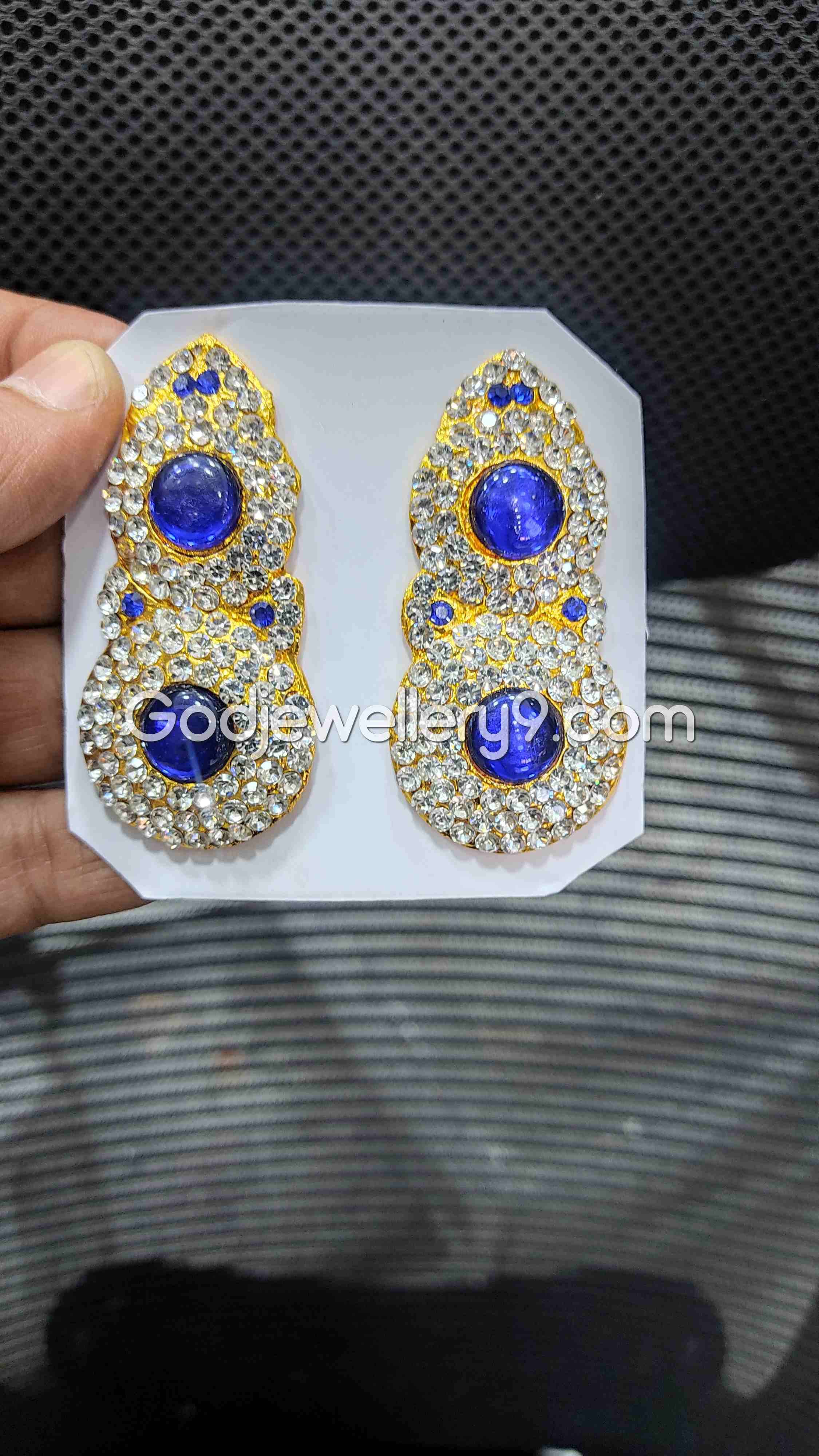 Deity Blue Earrings For Amman karna Pathakam God G7