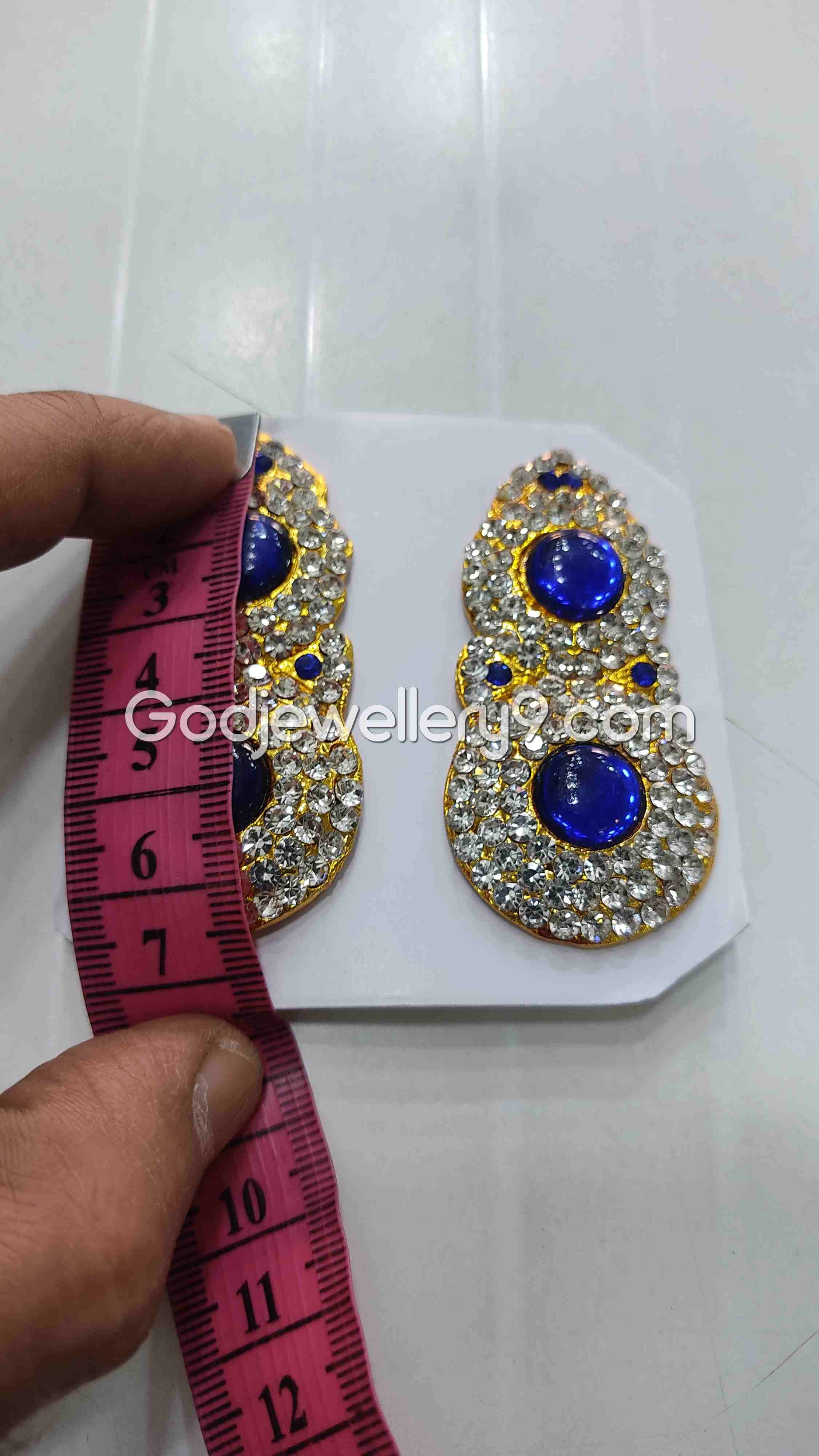 Deity Blue Earrings For Amman karna Pathakam God G7