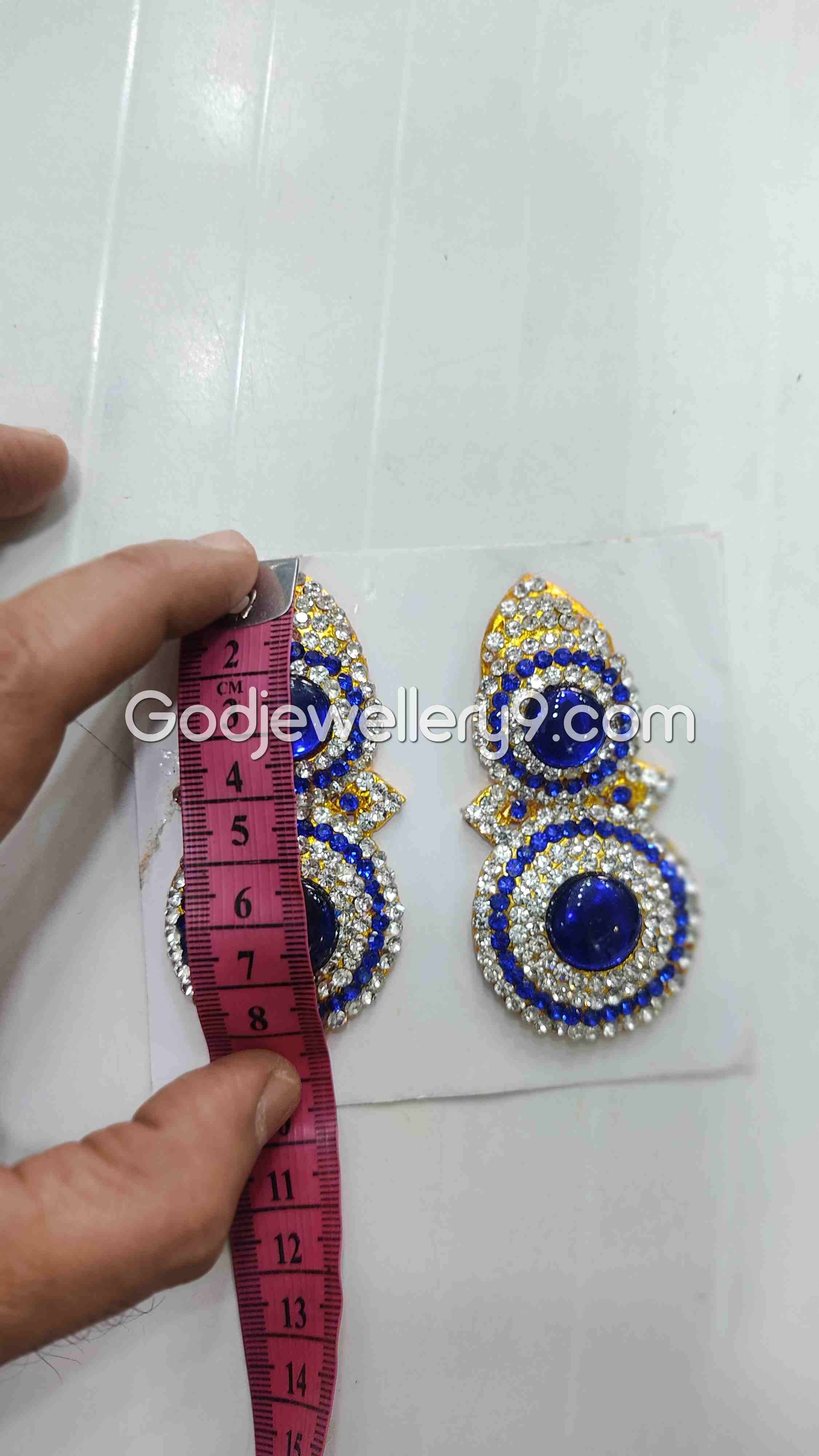 Deity Blue Earrings For God Amman karna Pathakam G2