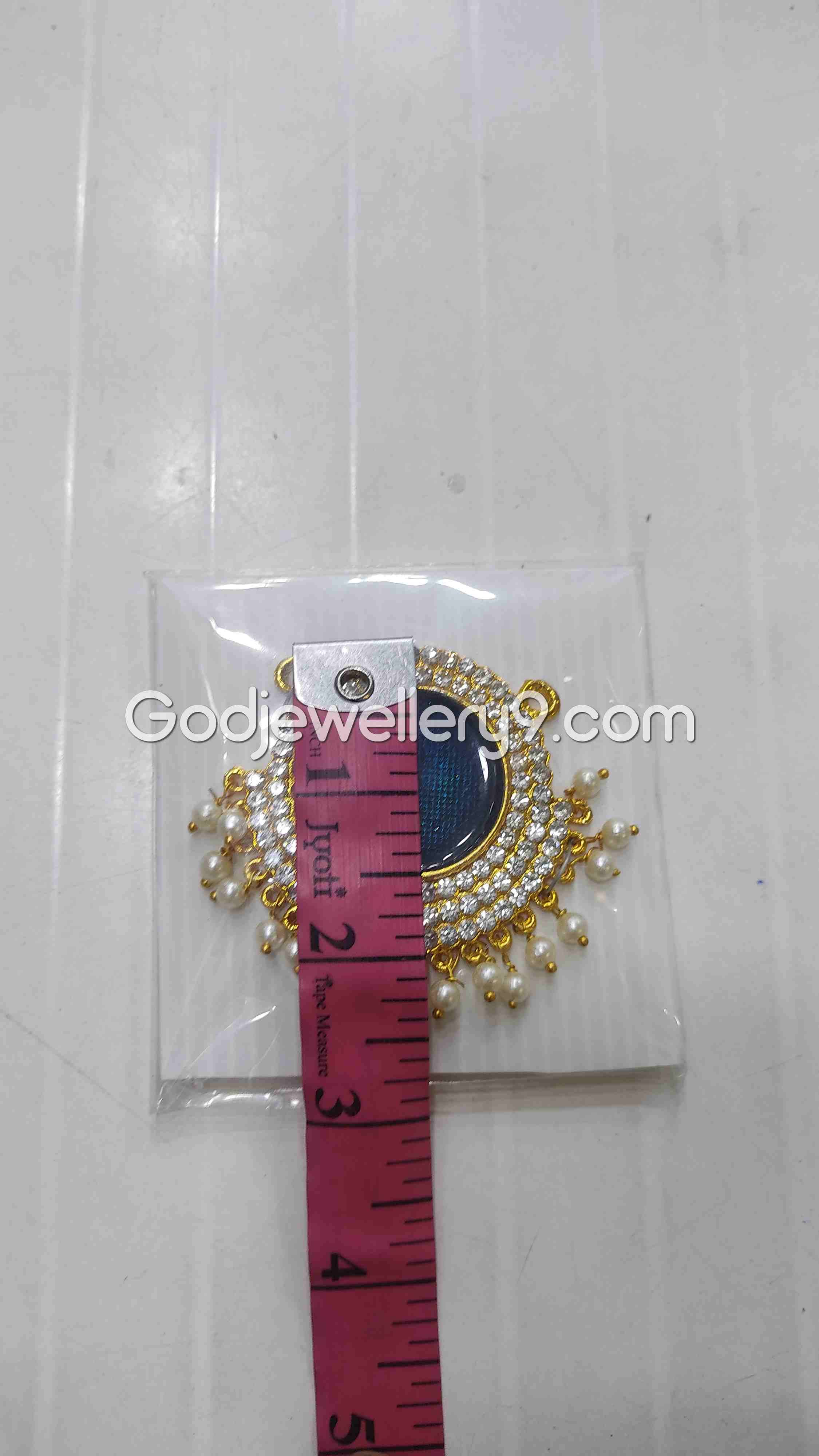 Deity Blue Medium S Round Dollar Pendant Pathakam For God R19