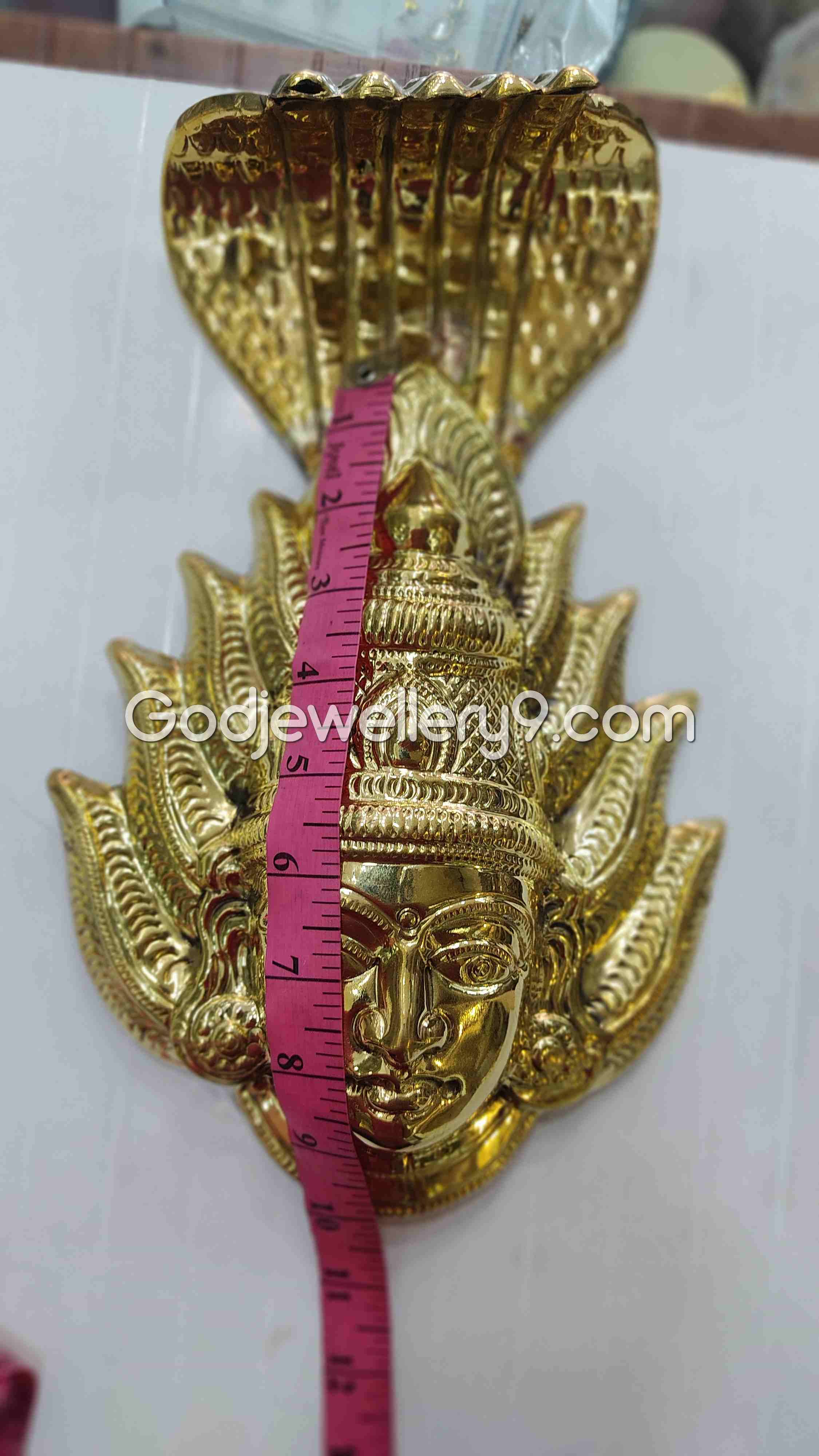 Deity Brass Ammavaru Face With Snake God R4