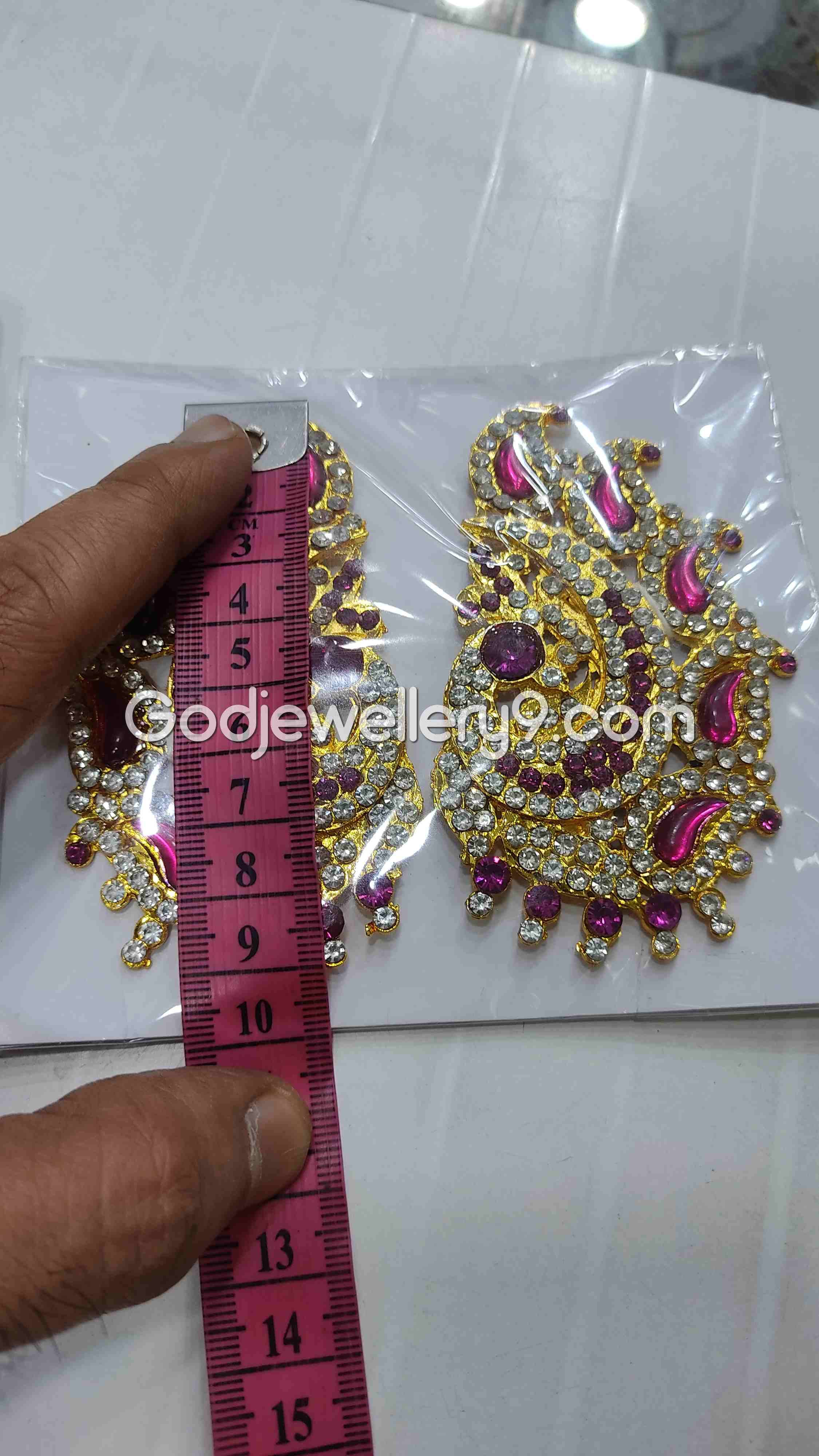 Deity Earrings Stone karna Pathakam God Jewellery G49