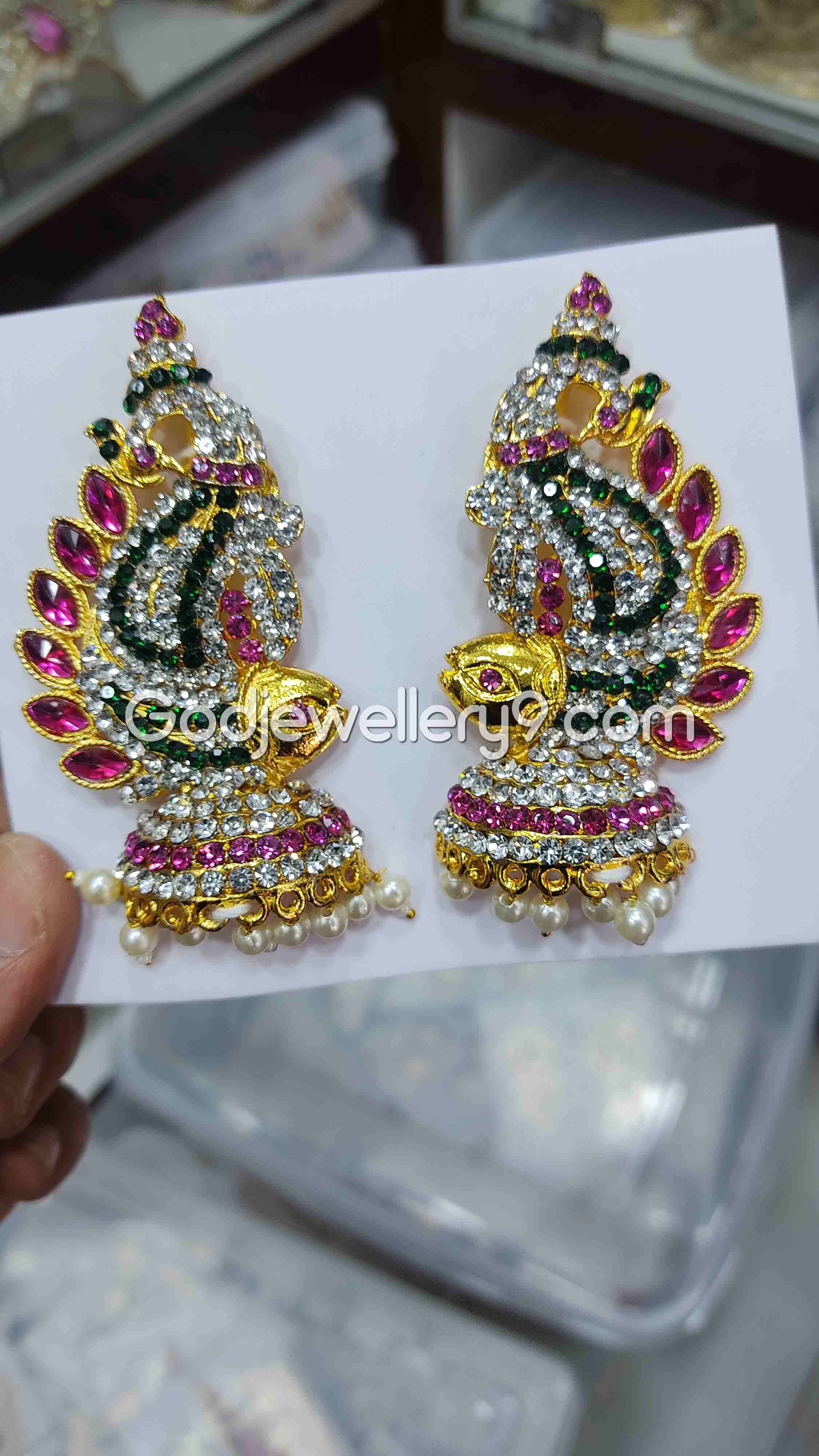 Deity Fish Earrings karna Pathakam God For Amman G25