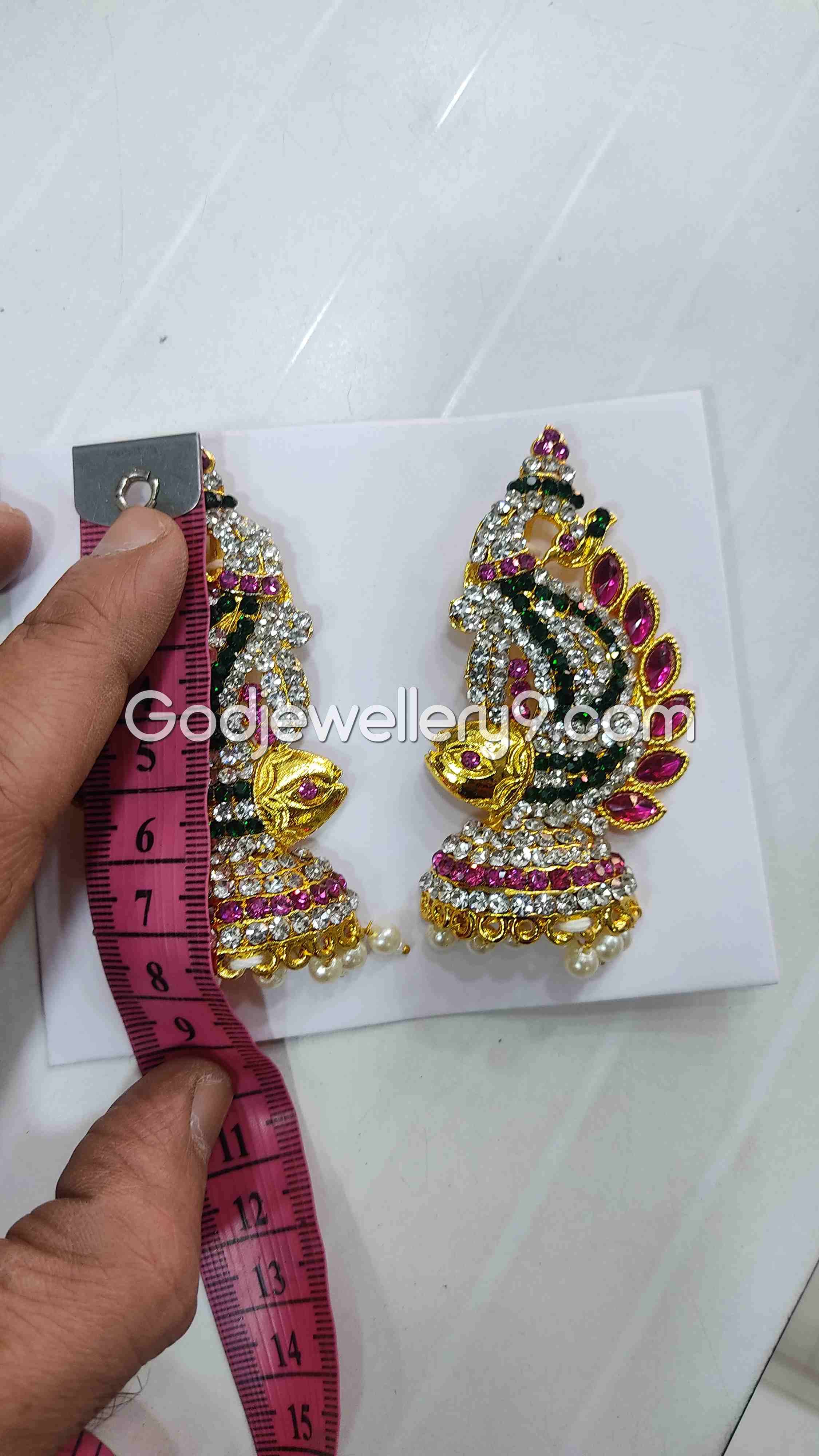 Deity Fish Earrings karna Pathakam God For Amman G25
