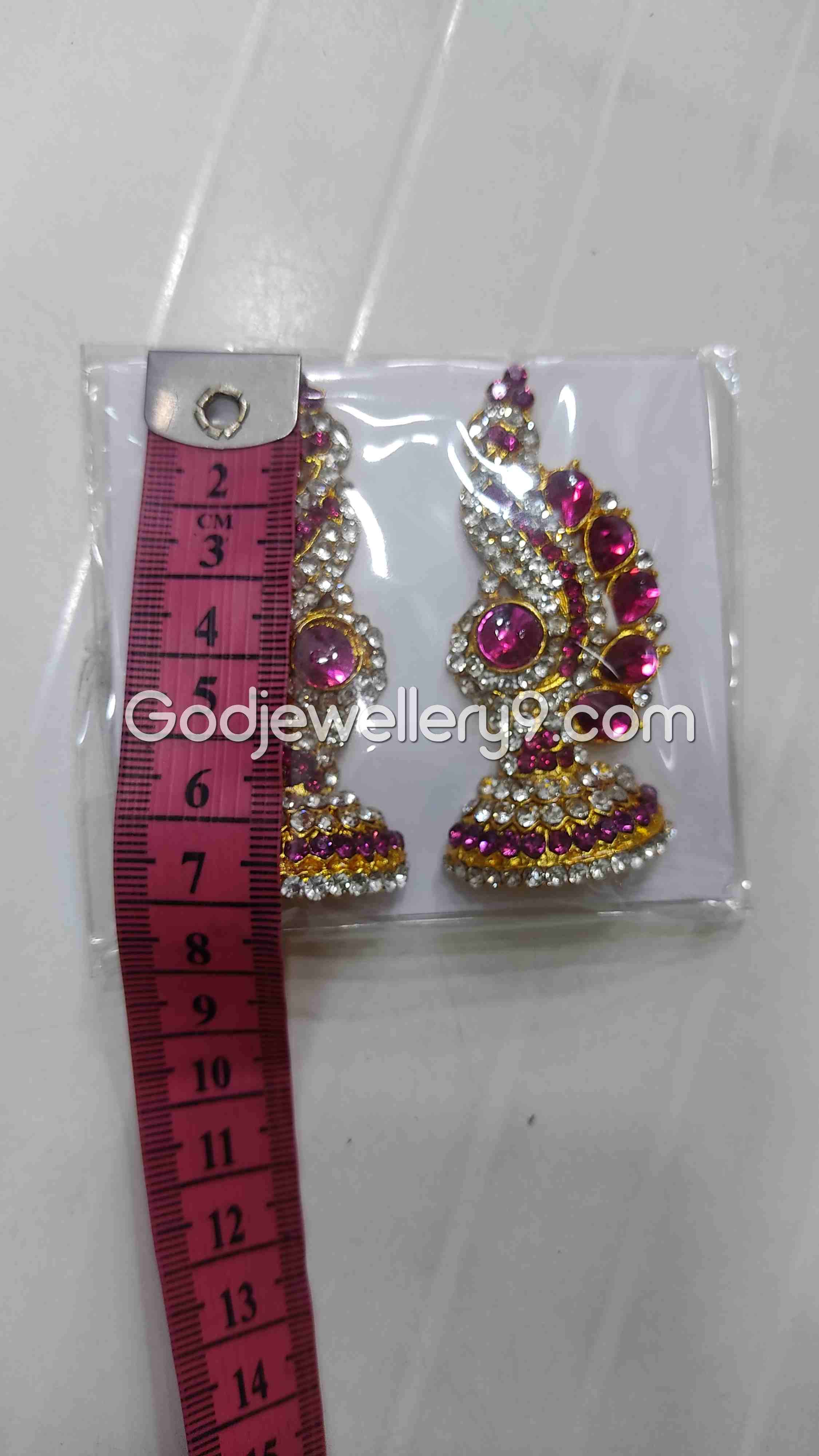 Deity God Amman Earrings Pink karna Pathakam G36