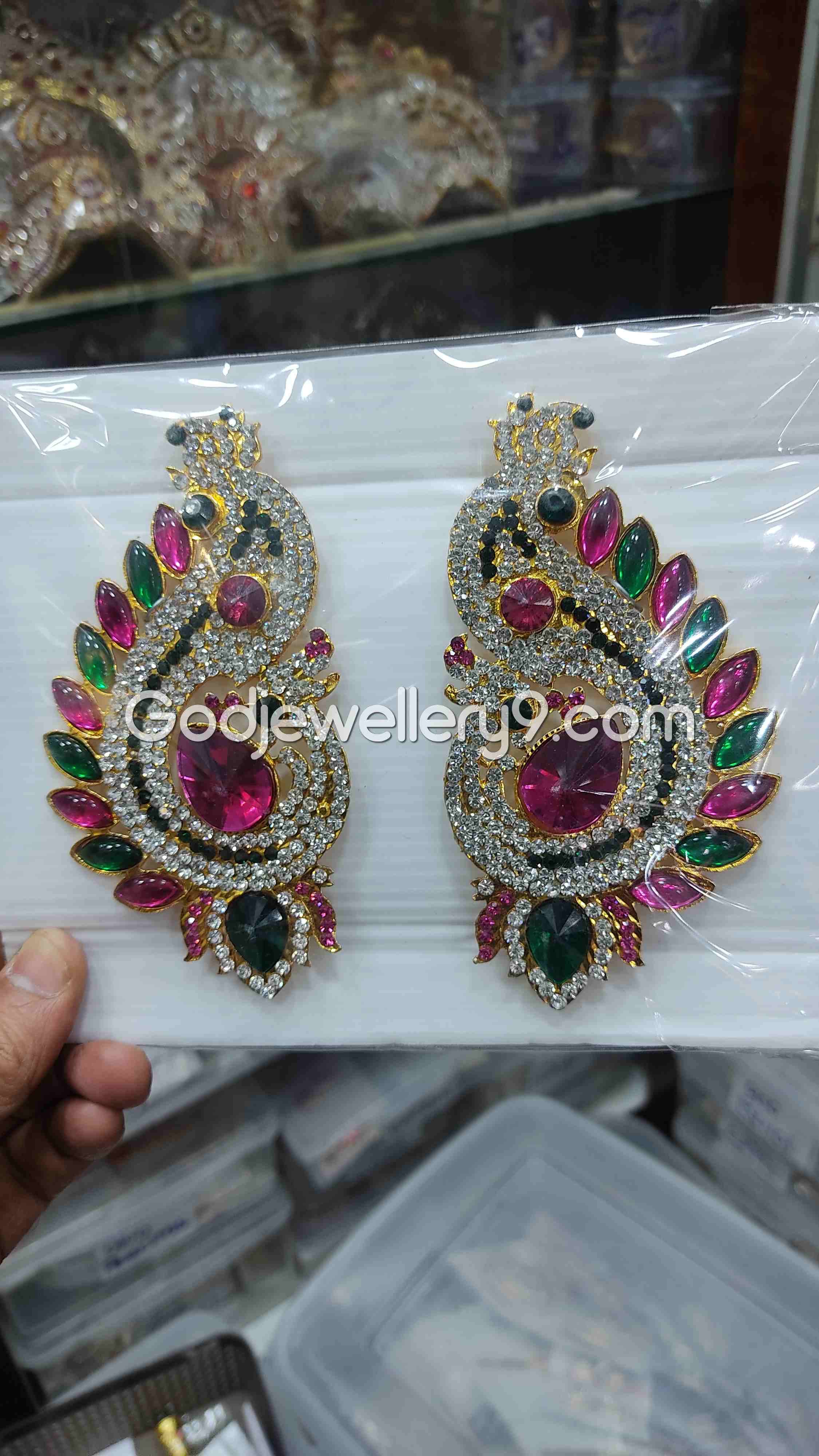 Deity God Amman Earrings karna Pathakam Jewellery G45