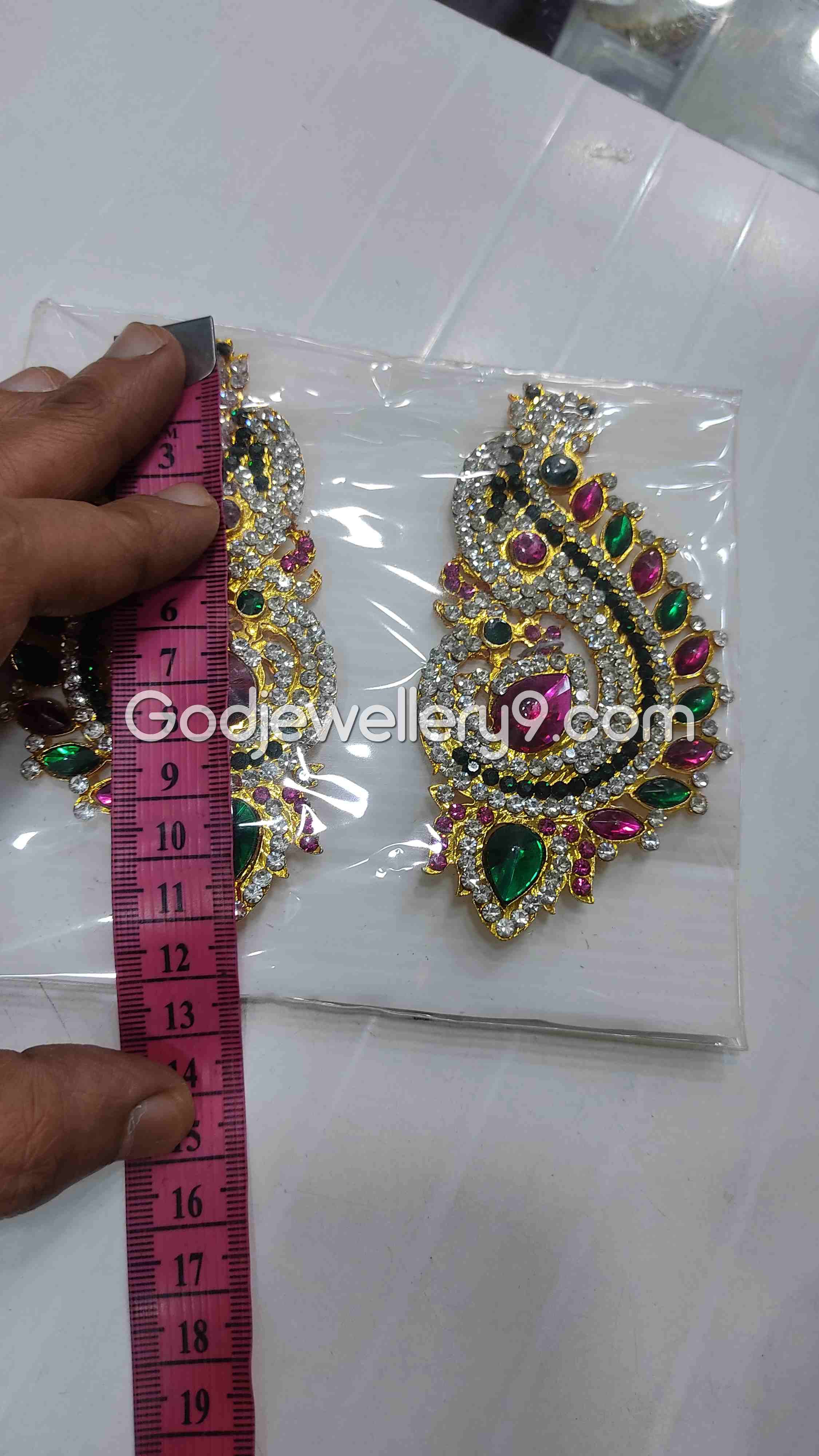 Deity God Earrings Amman karna Pathakam Jewellery G46