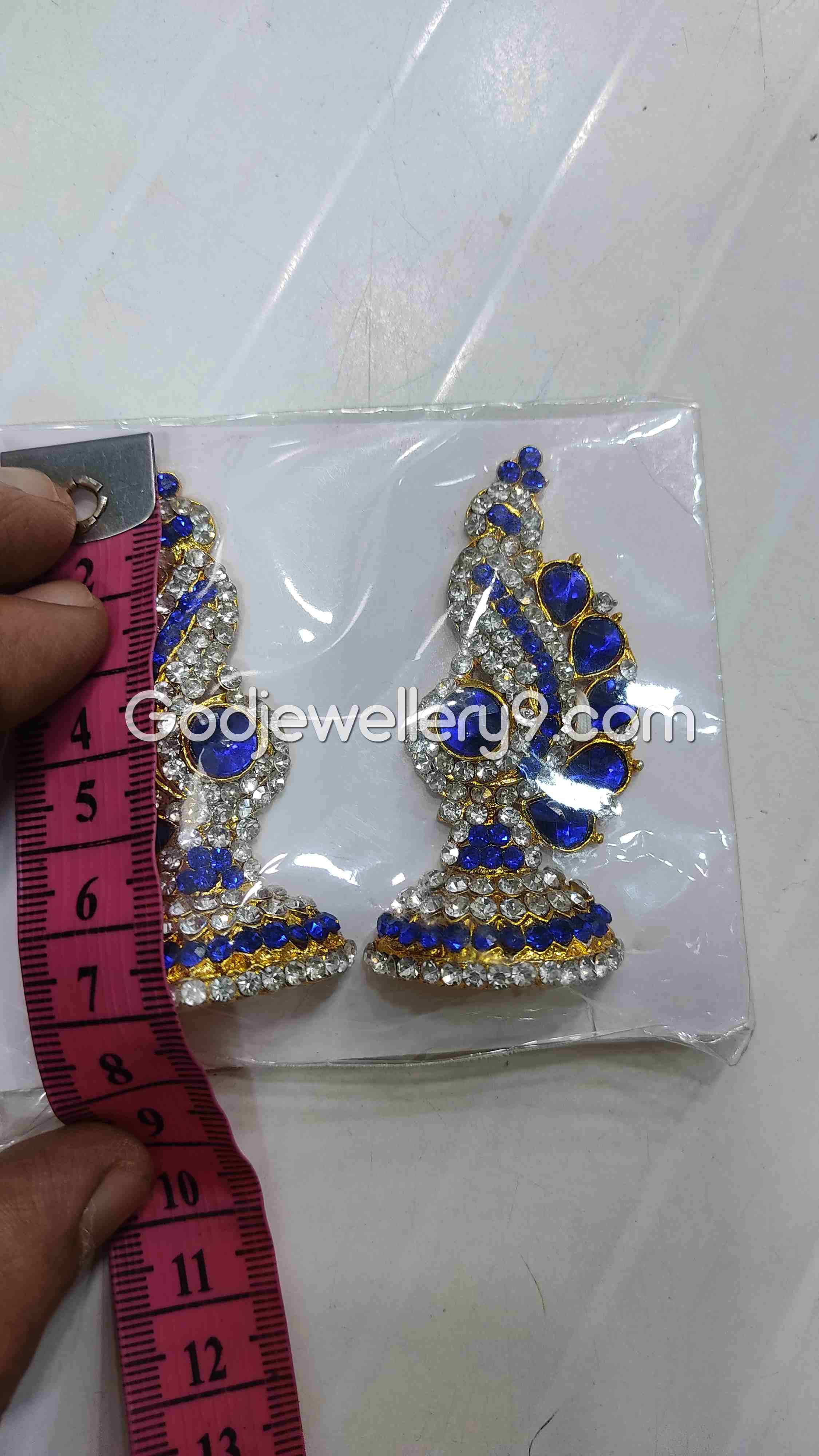 Deity God Stone Earrings karna Pathakam Jewellery G47