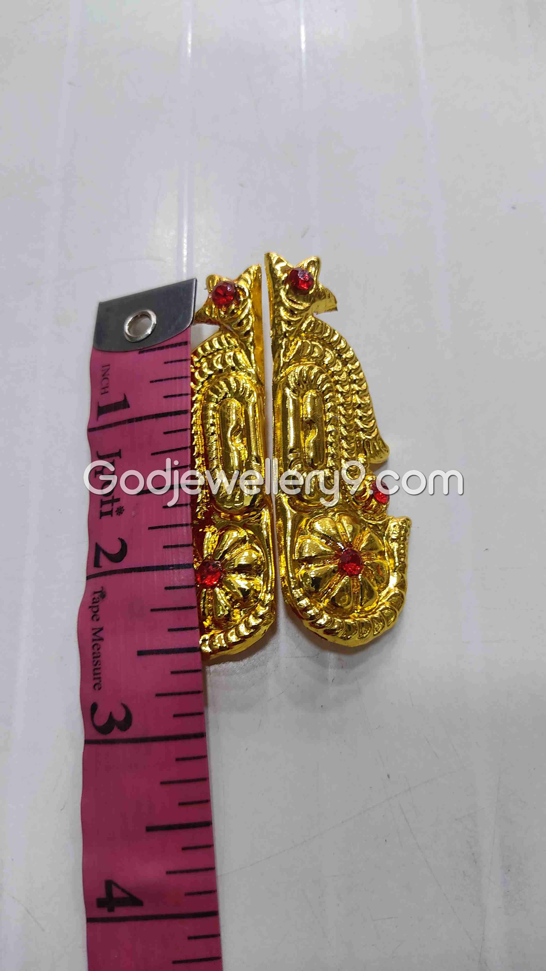 Deity God Temple Gold Plated Earrings Karna pathakam 2.5