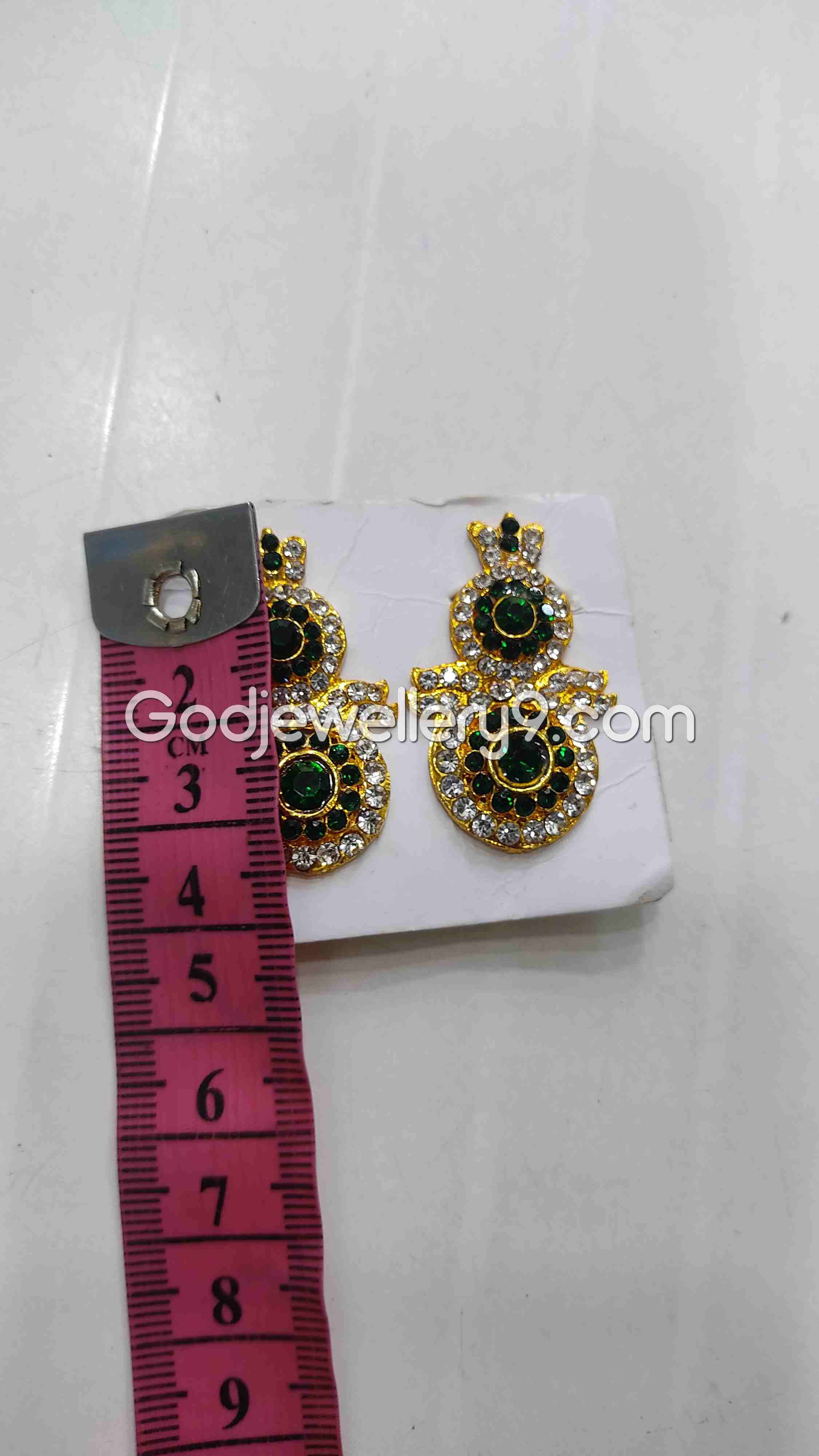 Deity God karna Pathakam Green Earrings For Amman G18