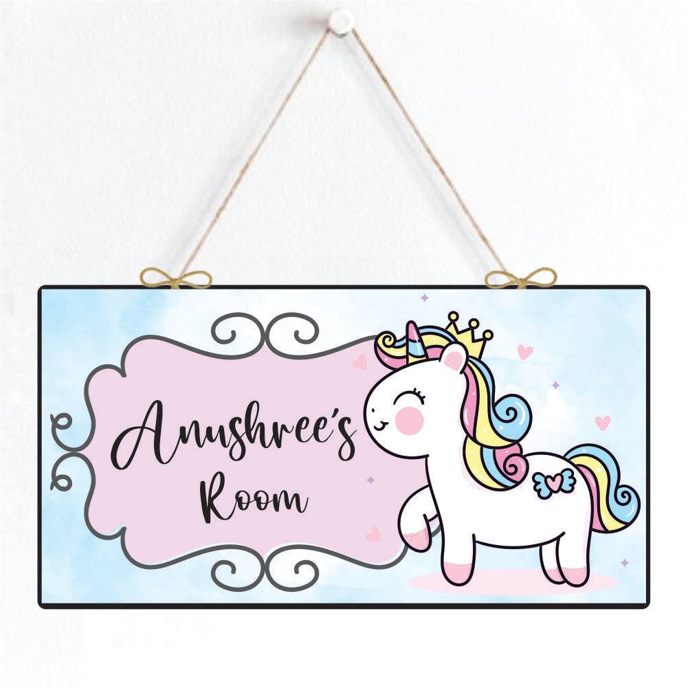 Personalised Door Sign - Unicorn Sparkle (PREPAID ONLY) (Dispatch in 5-6 Days) Buy @ ₹389