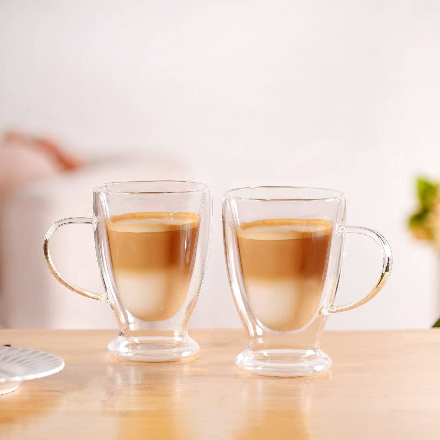 Double Walled Glass Irish Coffee Mug Set Of 2 350ml buy only at ₹975