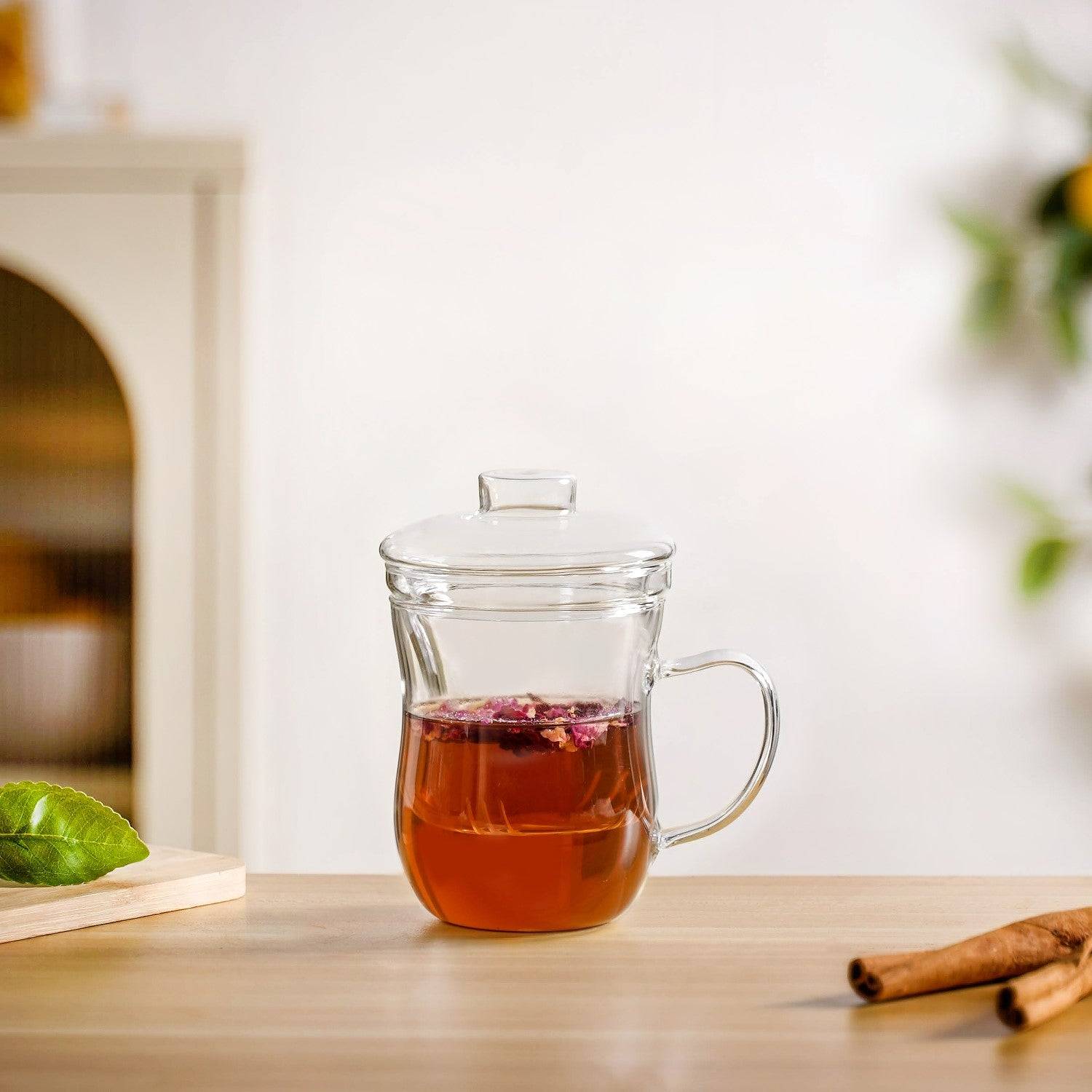 Double Walled Glass Infuser Teapot with Strainer buy only at ₹750