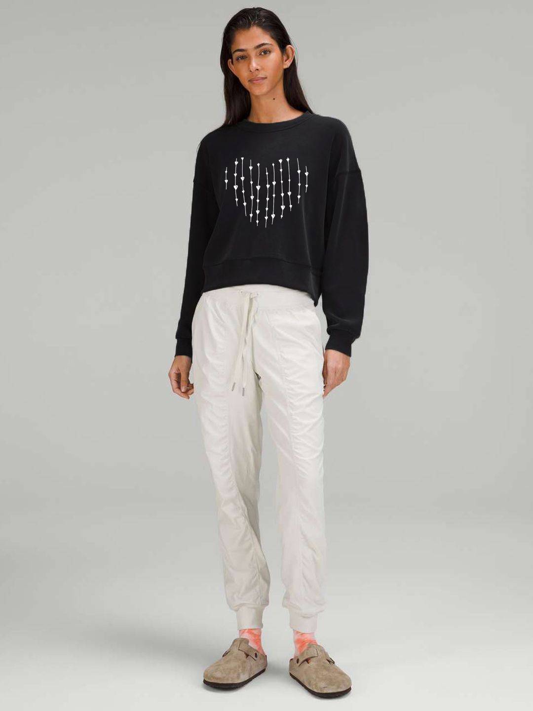 Kotty Women Graphic Printed Round Neck Full Sleeve Sweatshirt