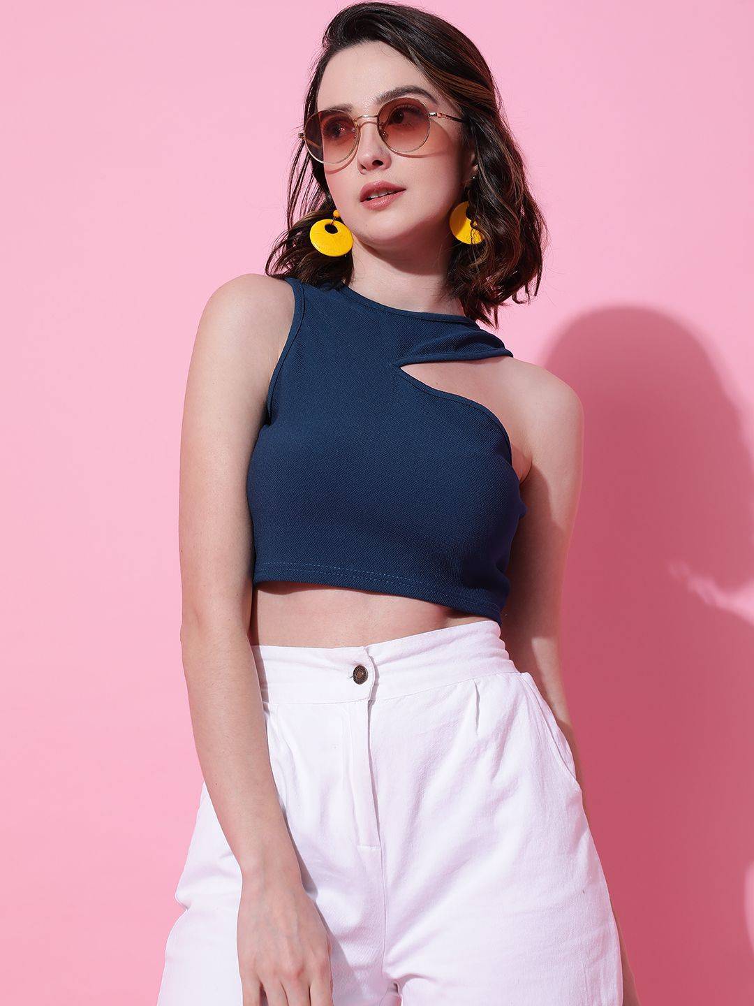 Kotty Women Solid High Neck Top