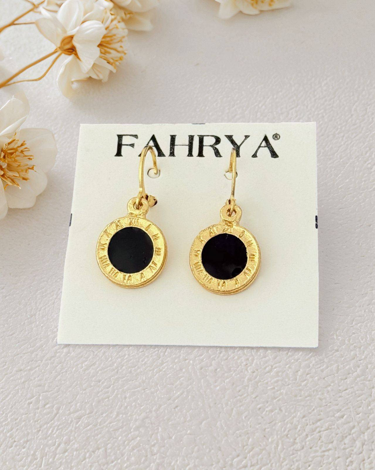Black Roman Clock Earrings buy only at ₹99