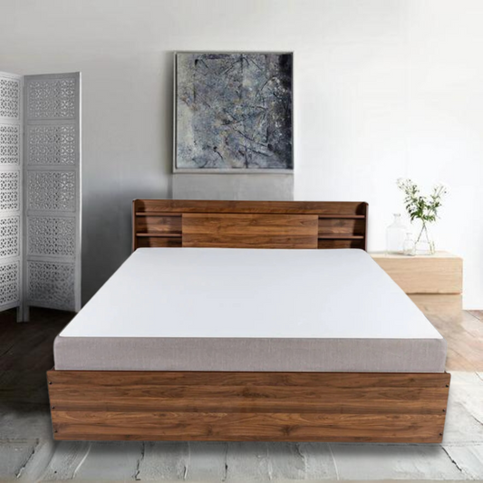 Leo Engineer Wood Bed With Storage