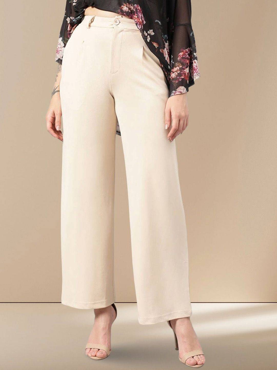 Kotty Women Straight Fit High-Rise Parallel Trouser