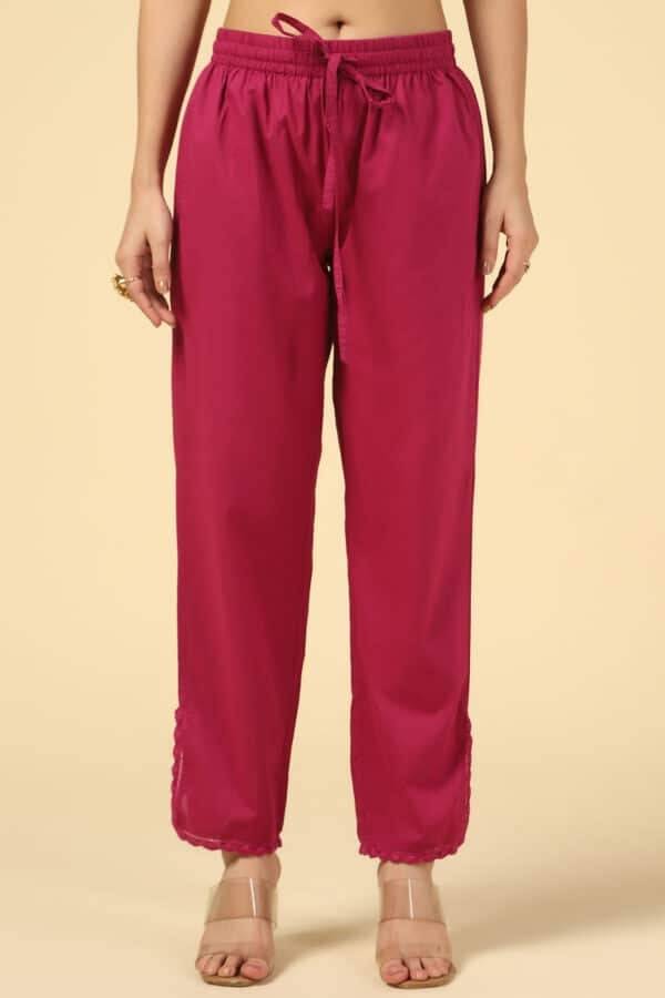 Burgundy Cambric Palazzo