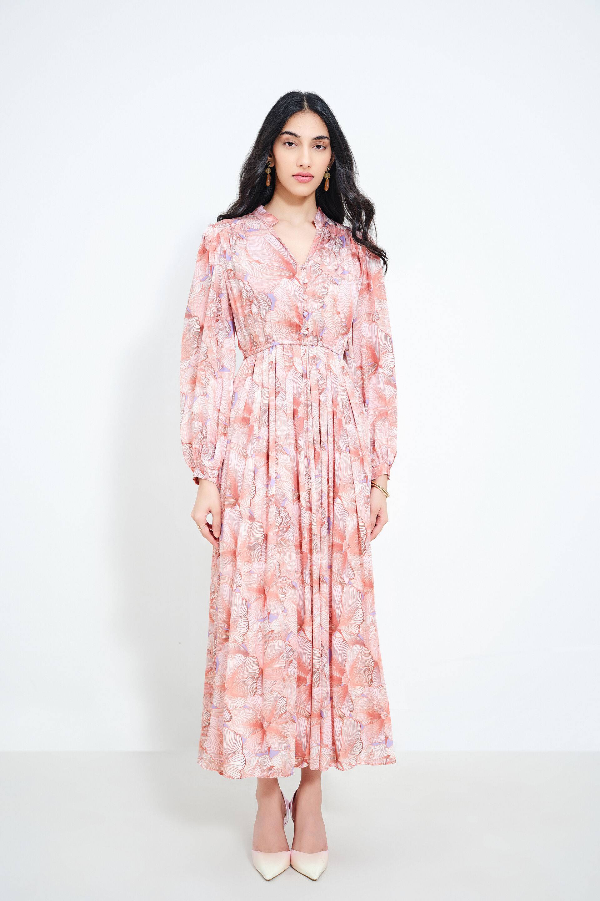 Rose Glow Maxi Dress Buy at ₹7990