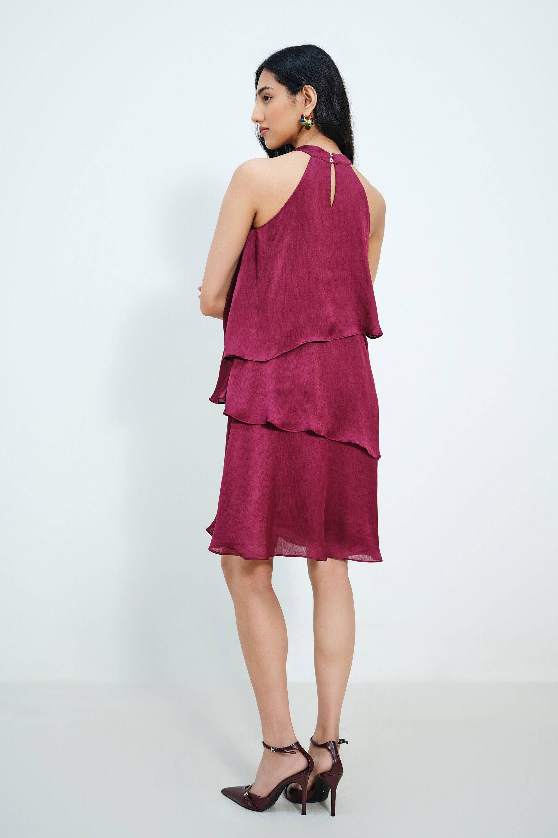 Merlot Tiered Dress Buy at ₹4990
