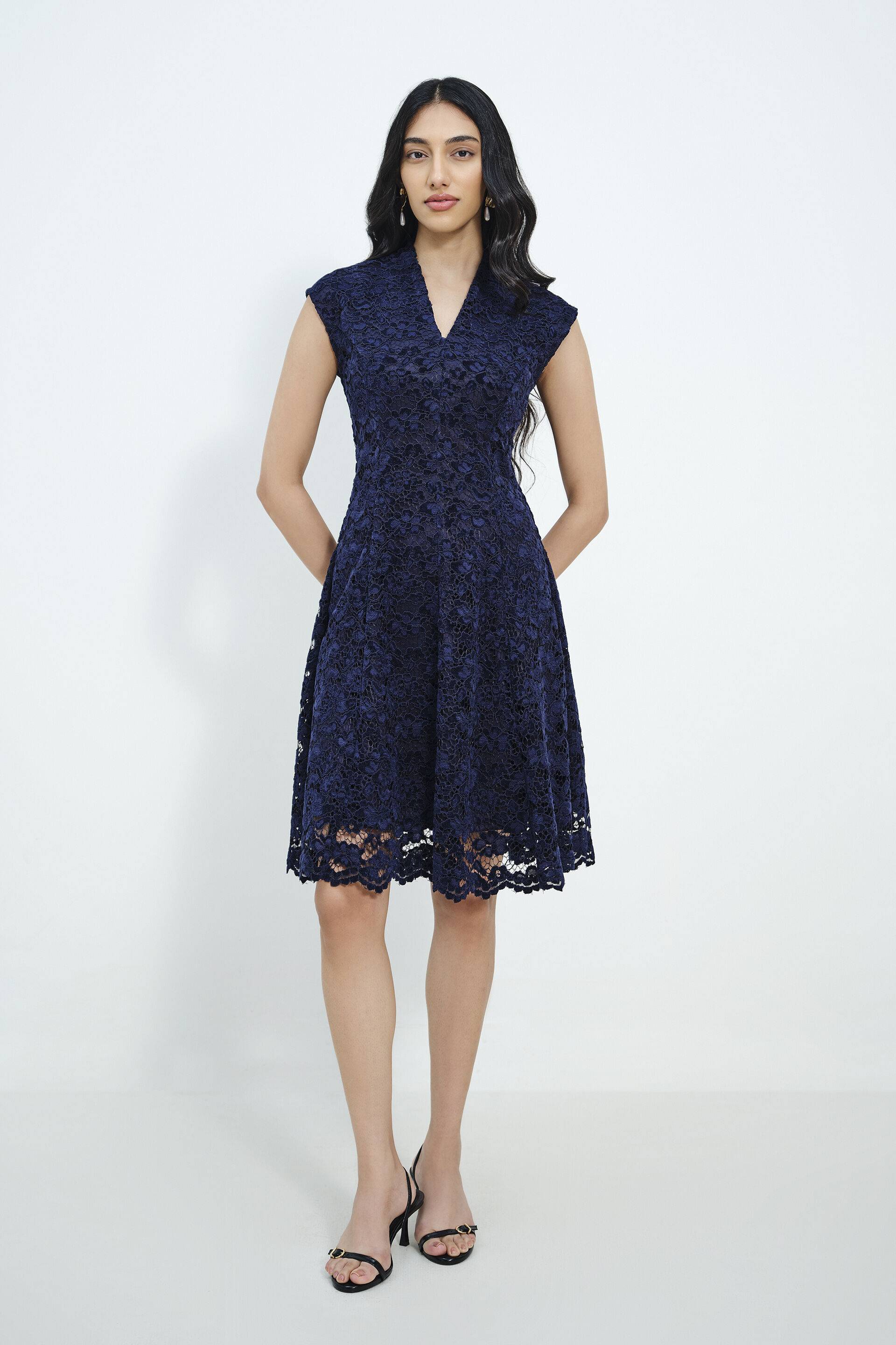Blue Garden Lace Dress Buy at ₹5490