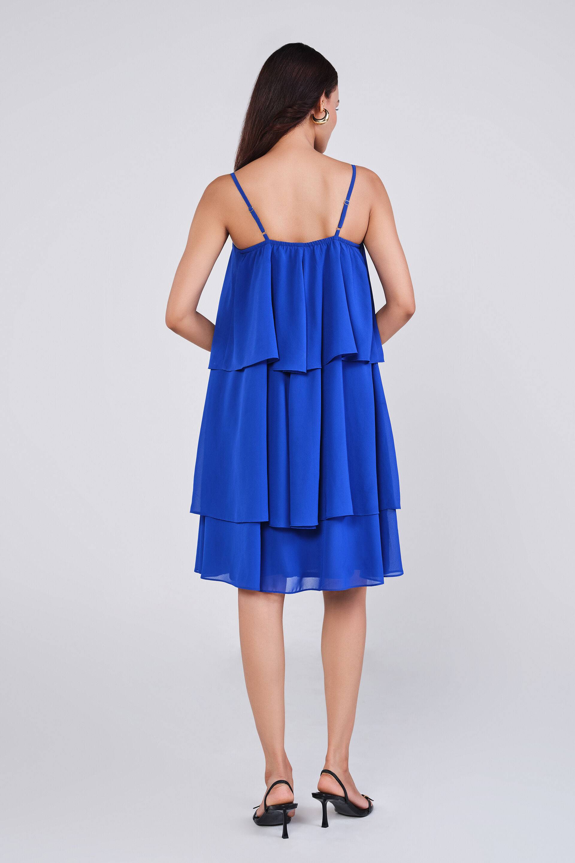 Blue Flounce Dress Buy at ₹3990