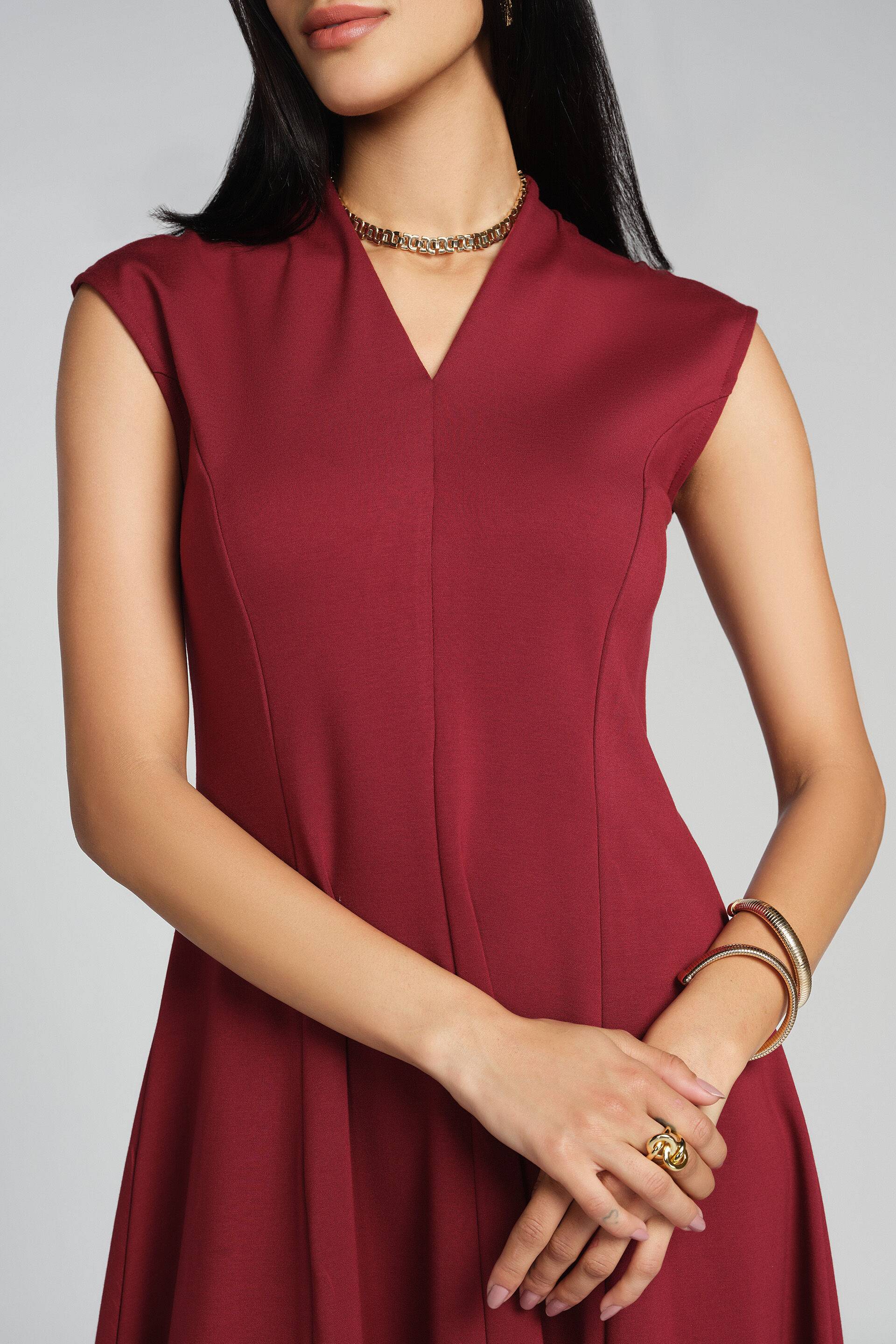 Aviva Short Wine Dress Buy at ₹3690