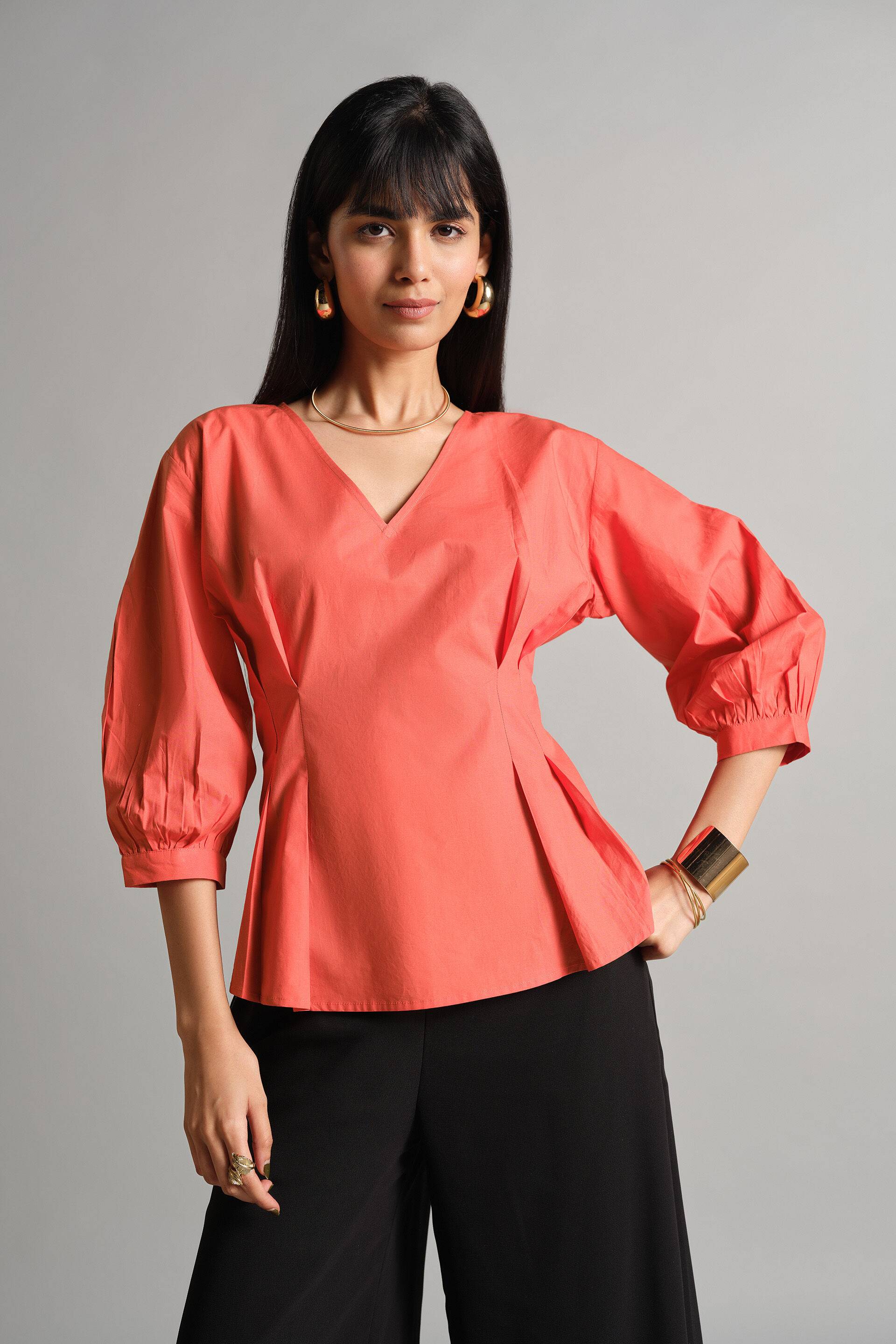 Orange Cinch Top Buy at ₹1865