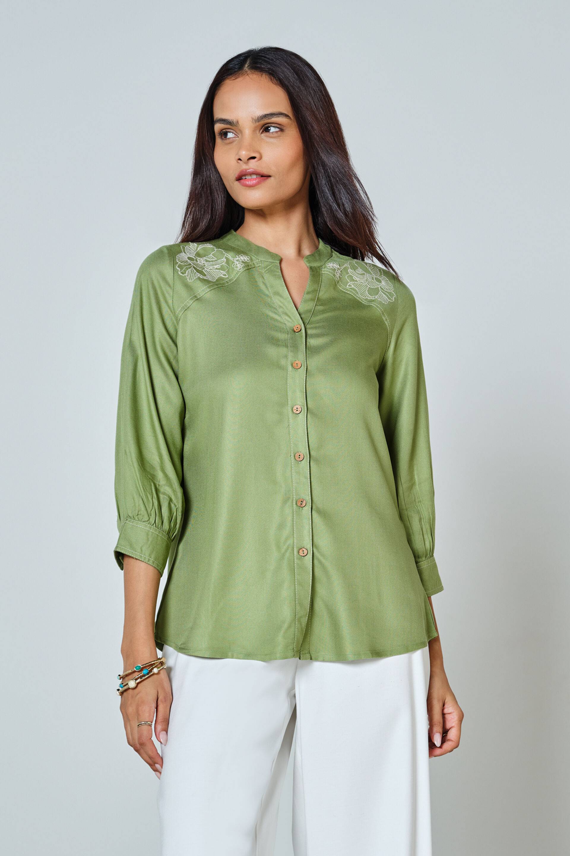 Teresa Embroidered Shirt Buy at ₹1865