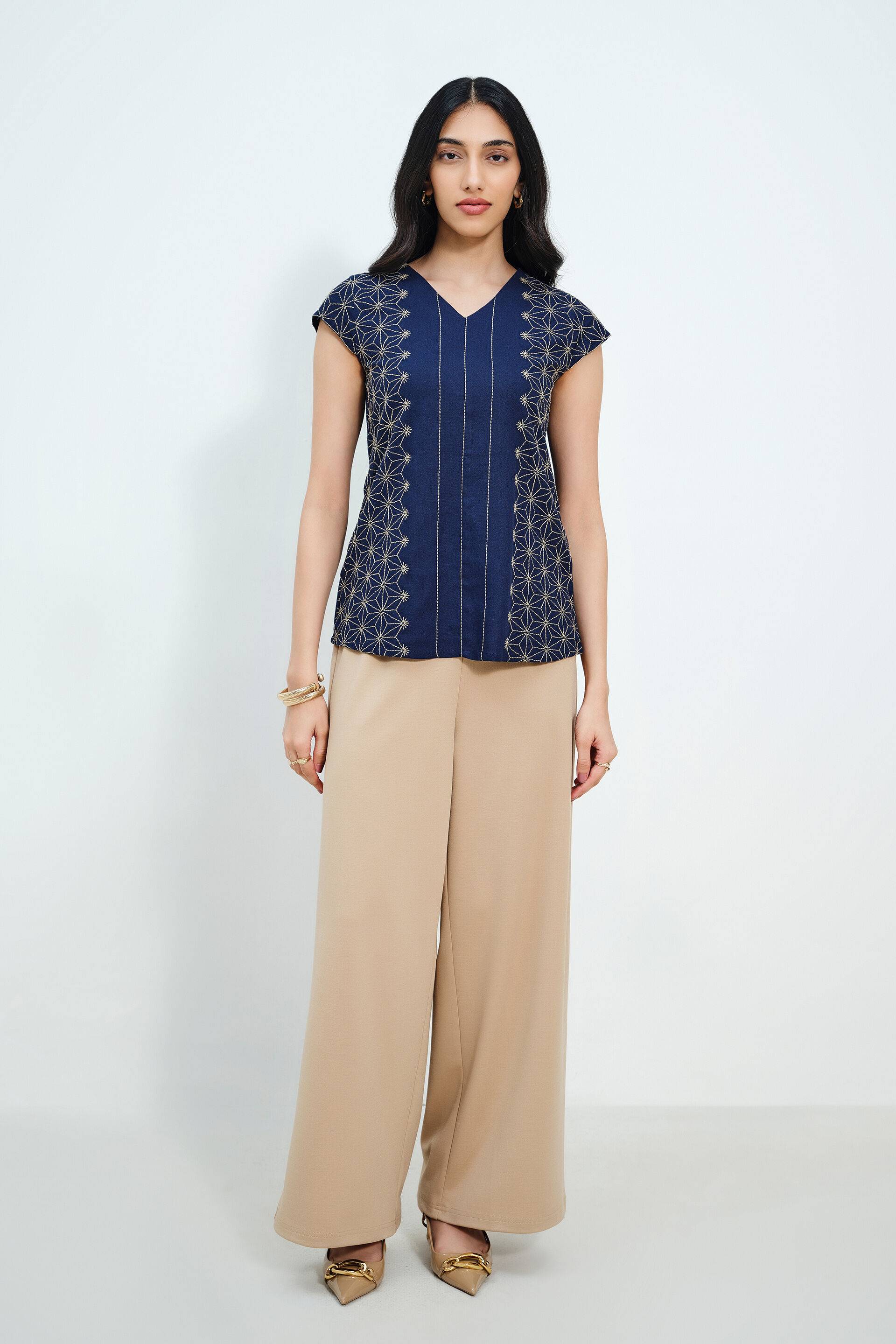 Geometric Indigo Top Buy at ₹4990