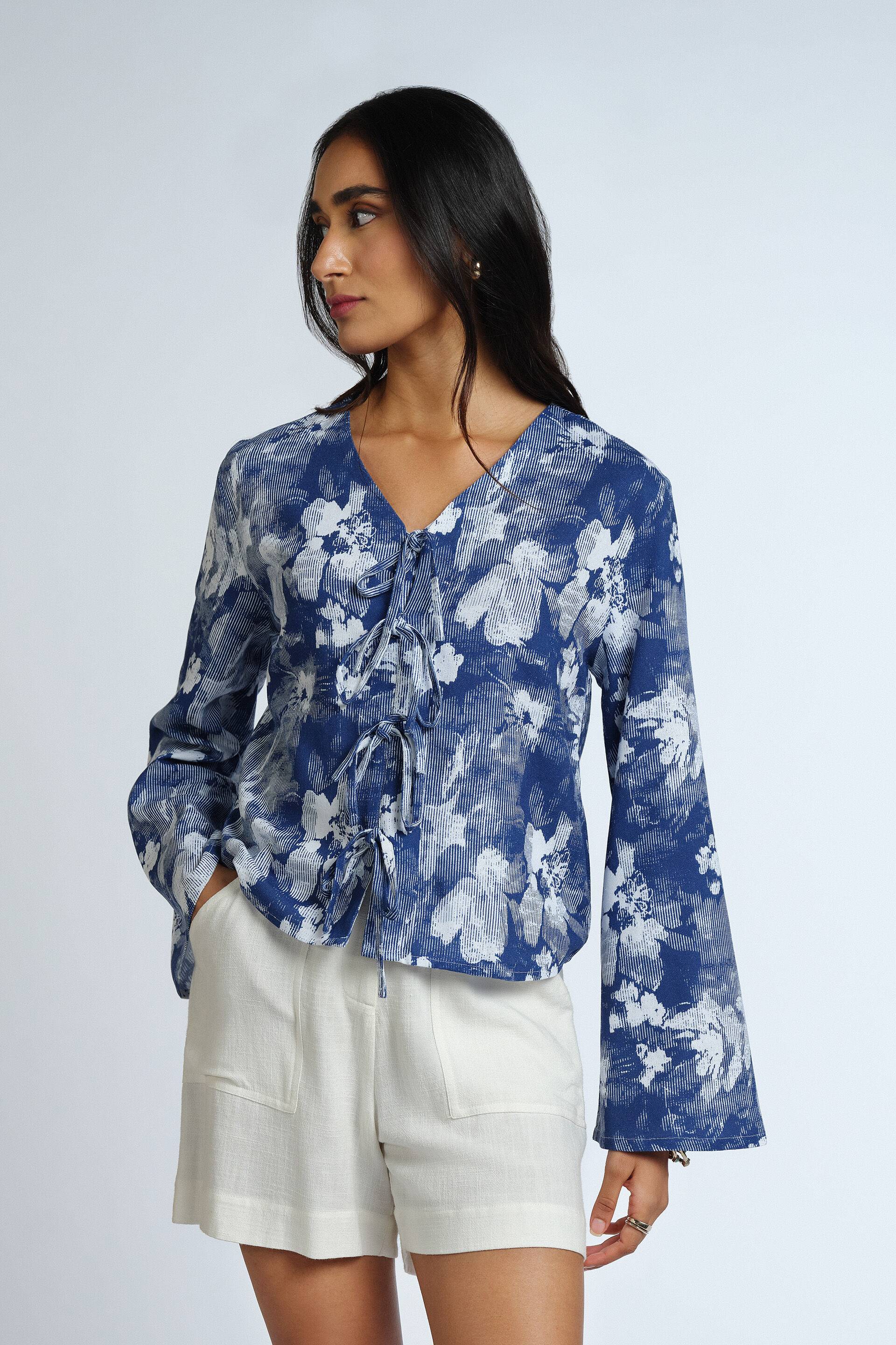 Blooms In Blues Top Buy at ₹2990