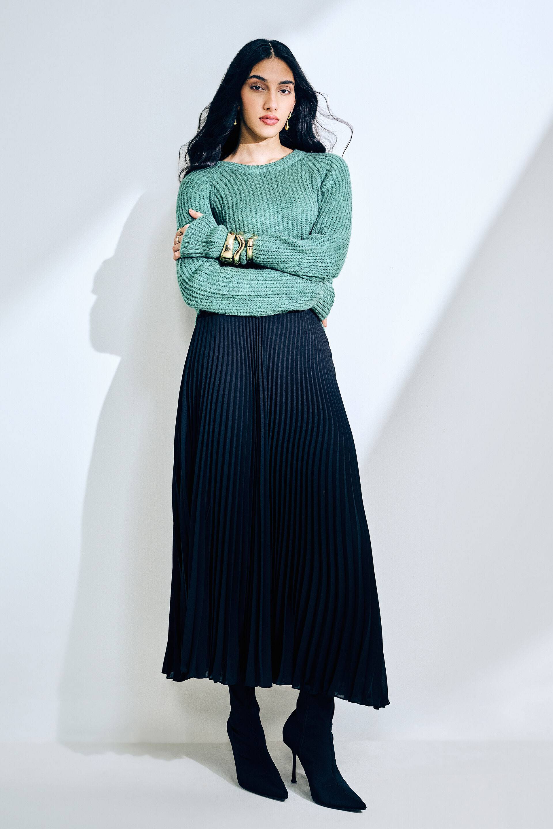 Chilly Days Green Sweater Buy at ₹2425